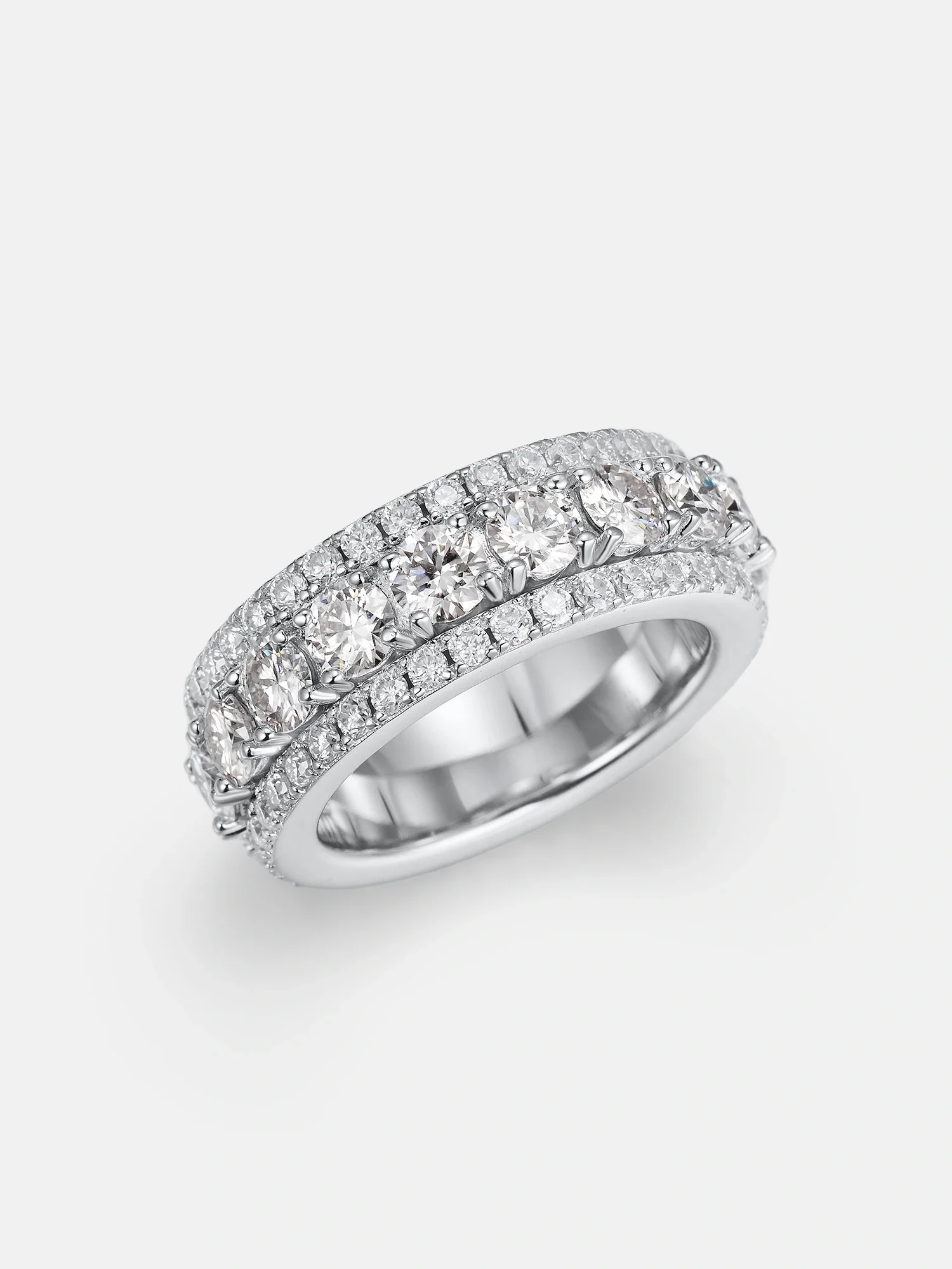 9MM S925 Round Moissanite Rotatable Ring - Image 3