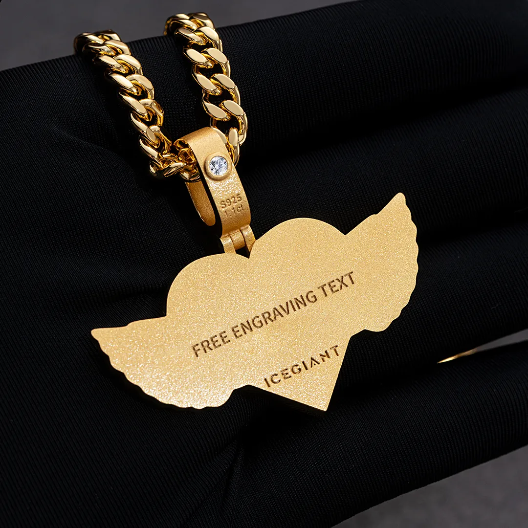 Angel Wings Heart Photo Pendant - Image 4