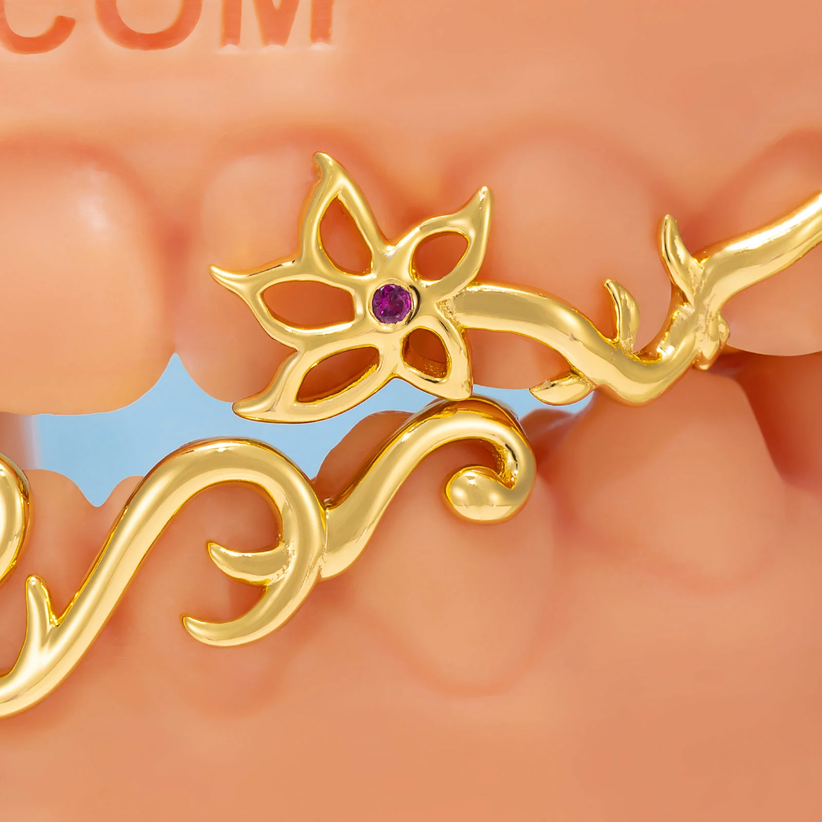 "Baroque Bloom" Purple Ruby Heart Set - Image 3
