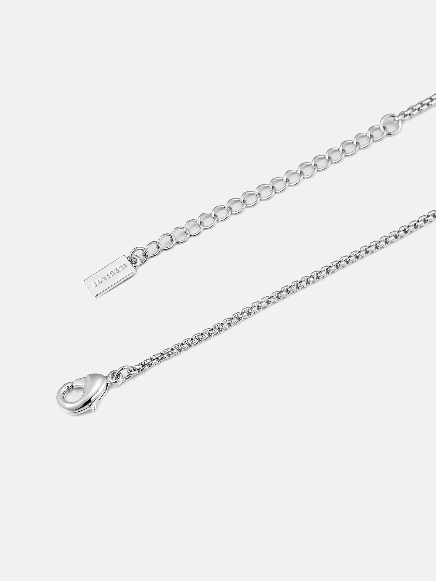 White Fritillaria & Moissanite Cross Dog Tag Pendant - Image 2