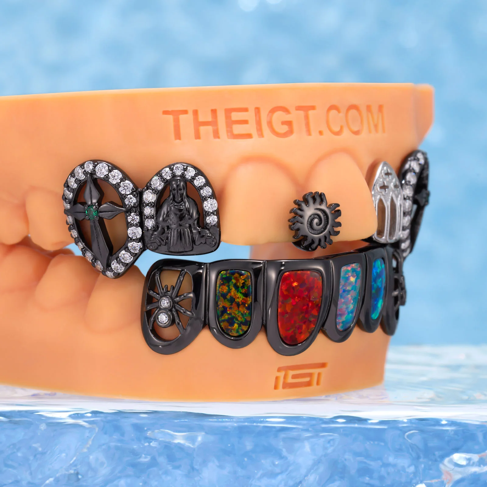 Black Gold Opal Spider Grillz - Image 4
