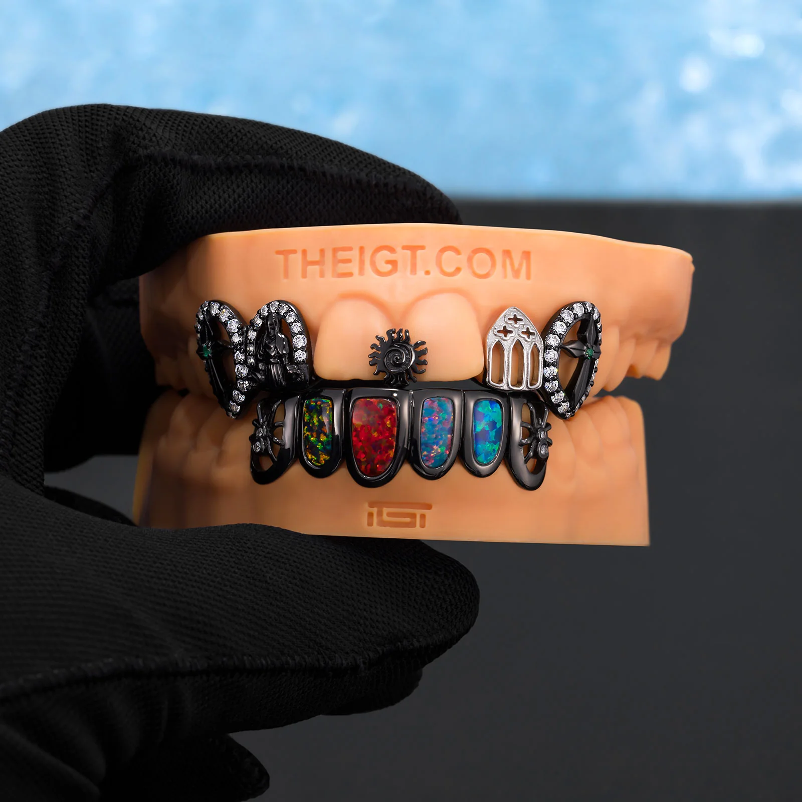 Black Gold Opal Spider Grillz - Image 6