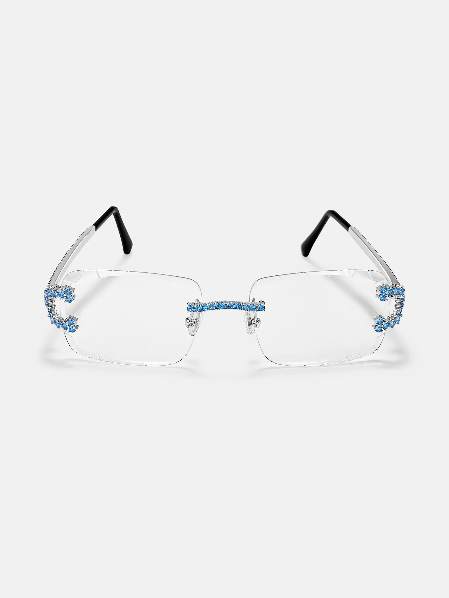 Blue Gem Classic C Sunglasses In White Gold - Image 5