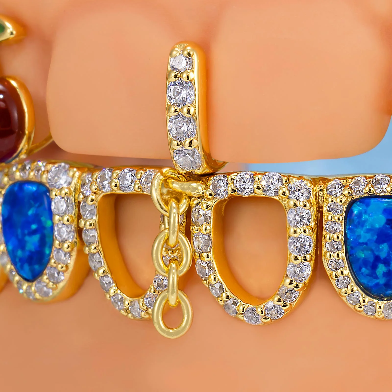 Blue Opal & Cherry Bloom Grillz - Image 3