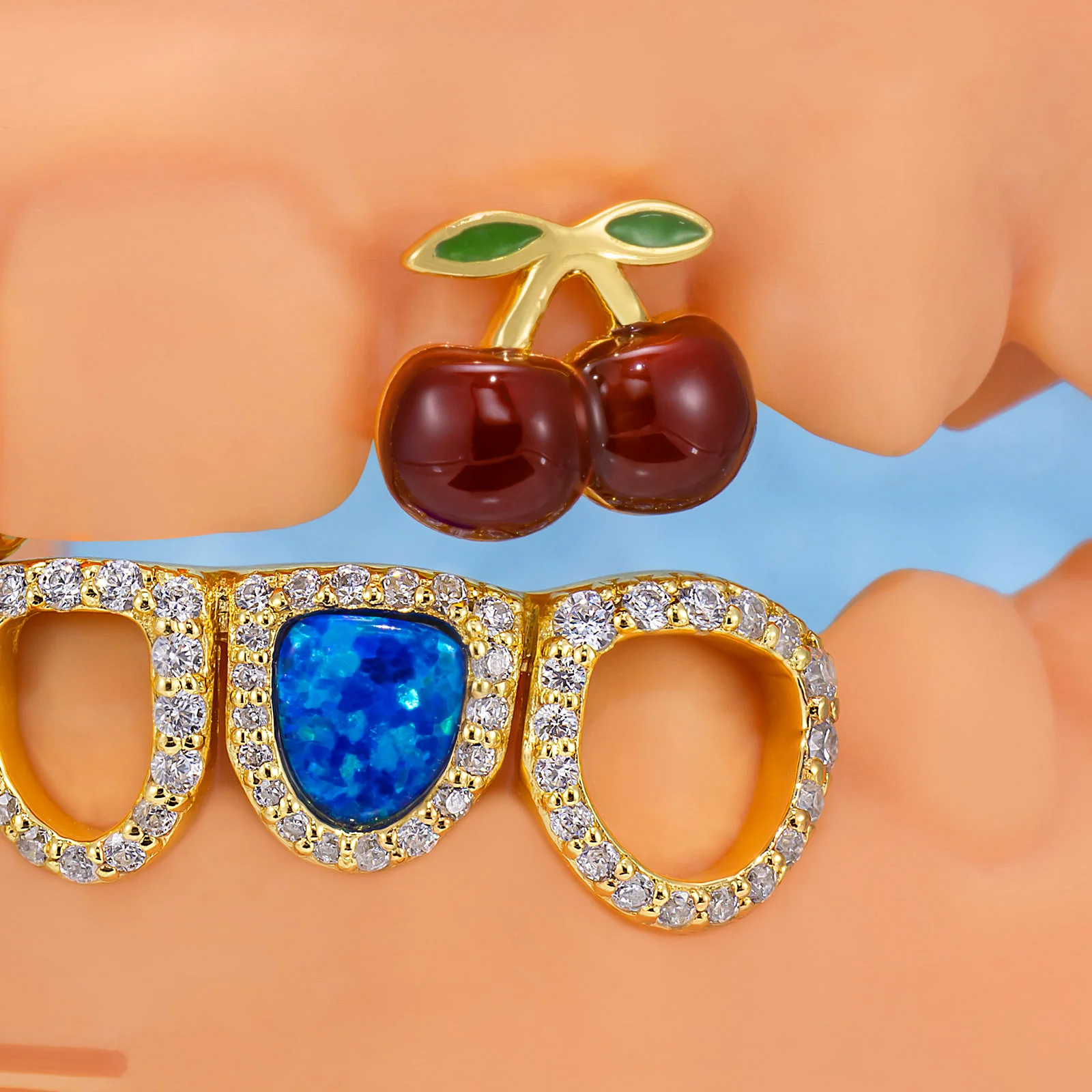 Blue Opal & Cherry Bloom Grillz - Image 4