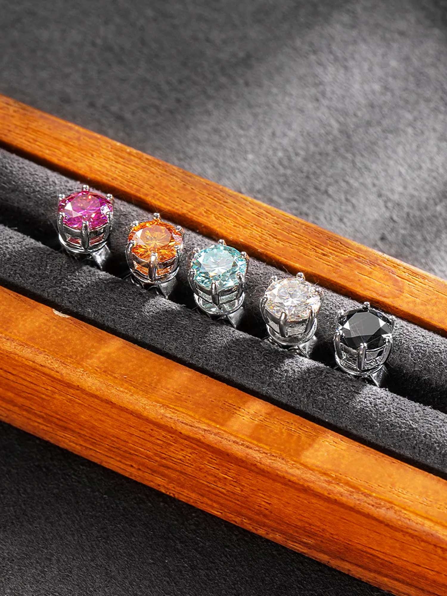 Certified Pink Moissanite Stud Earrings-2.00CT Total - Image 6