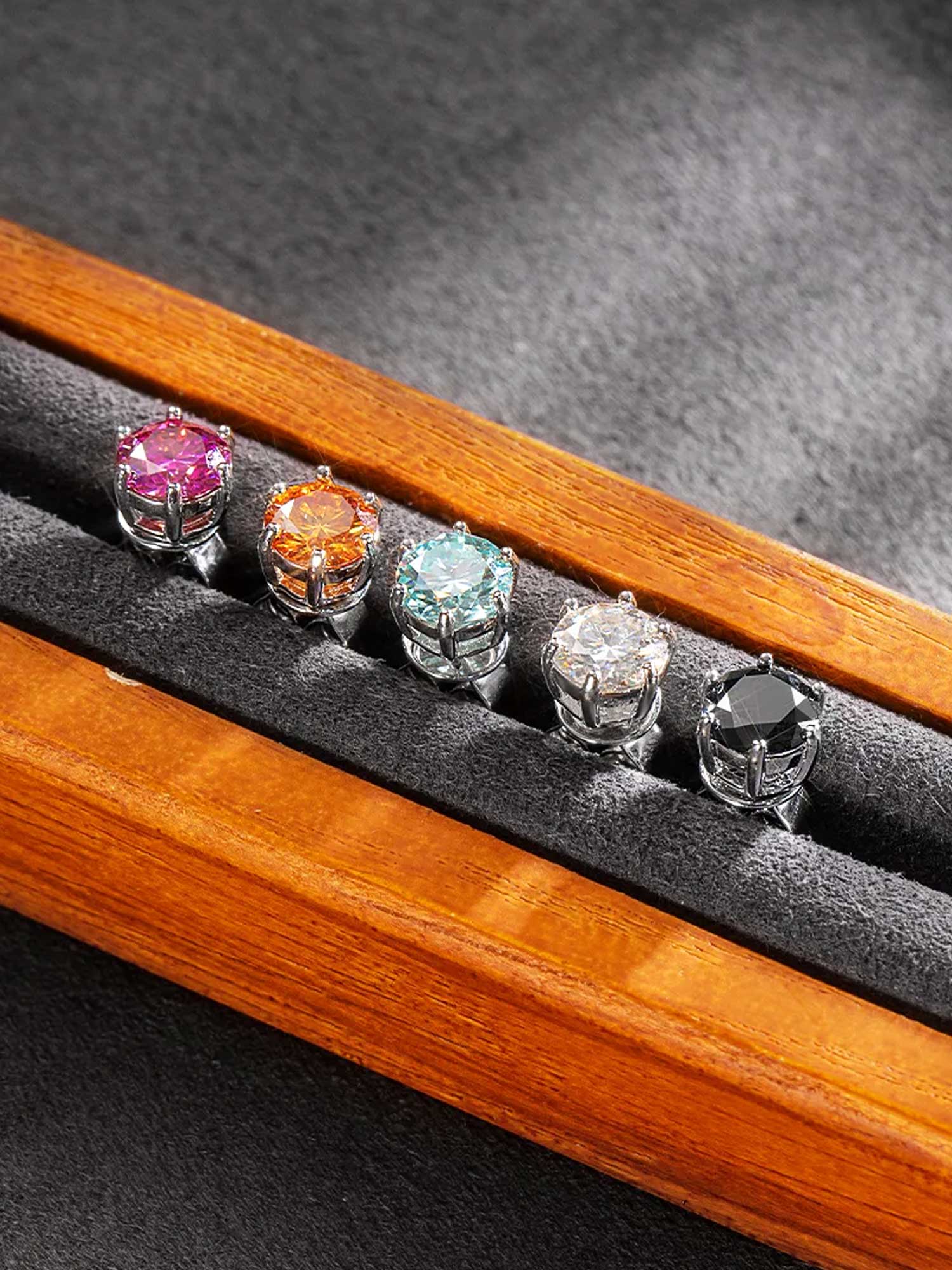 Certified Yellow Moissanite Stud Earrings-2.00CT Total - Image 7