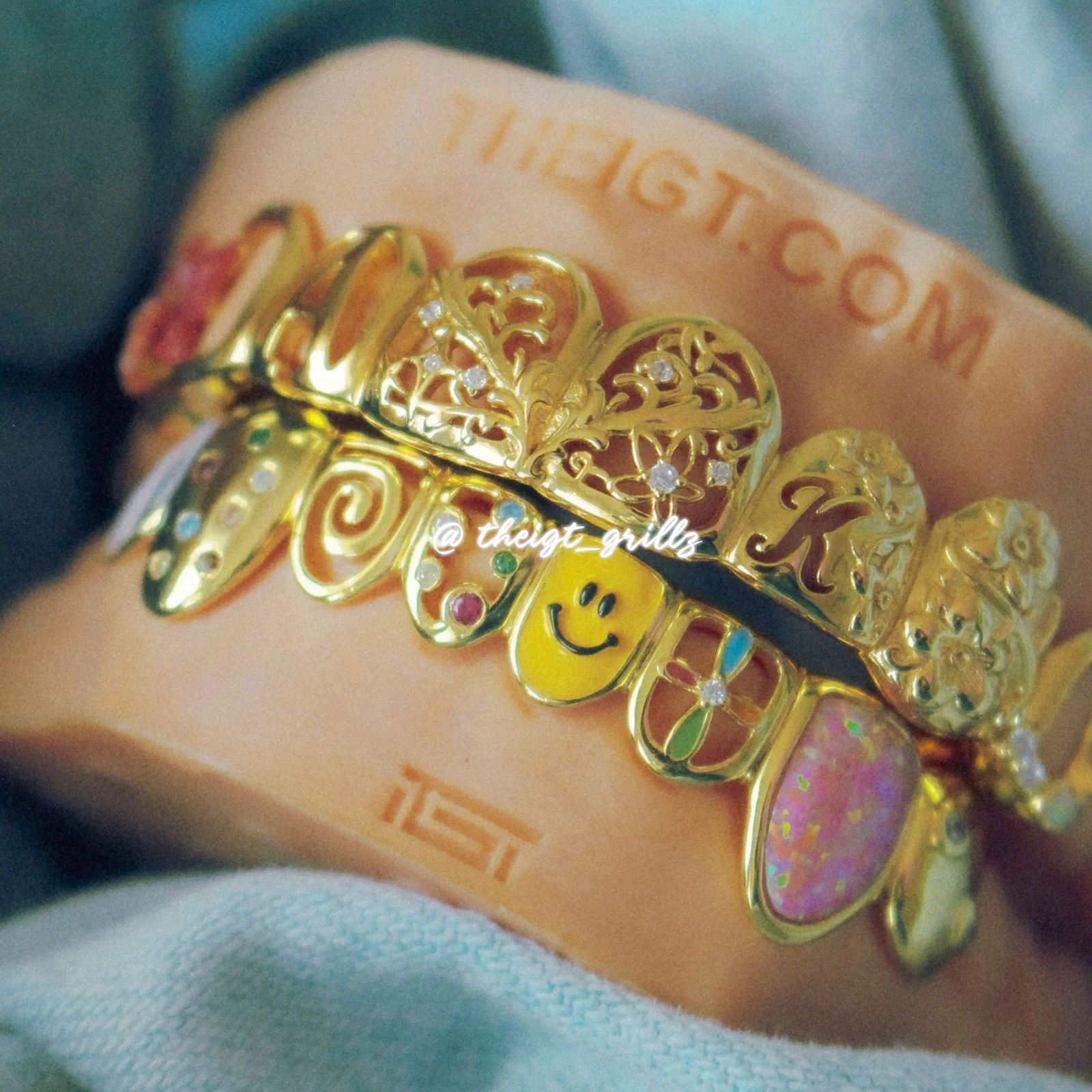 Colorful Enamel Floral Grillz - Image 10