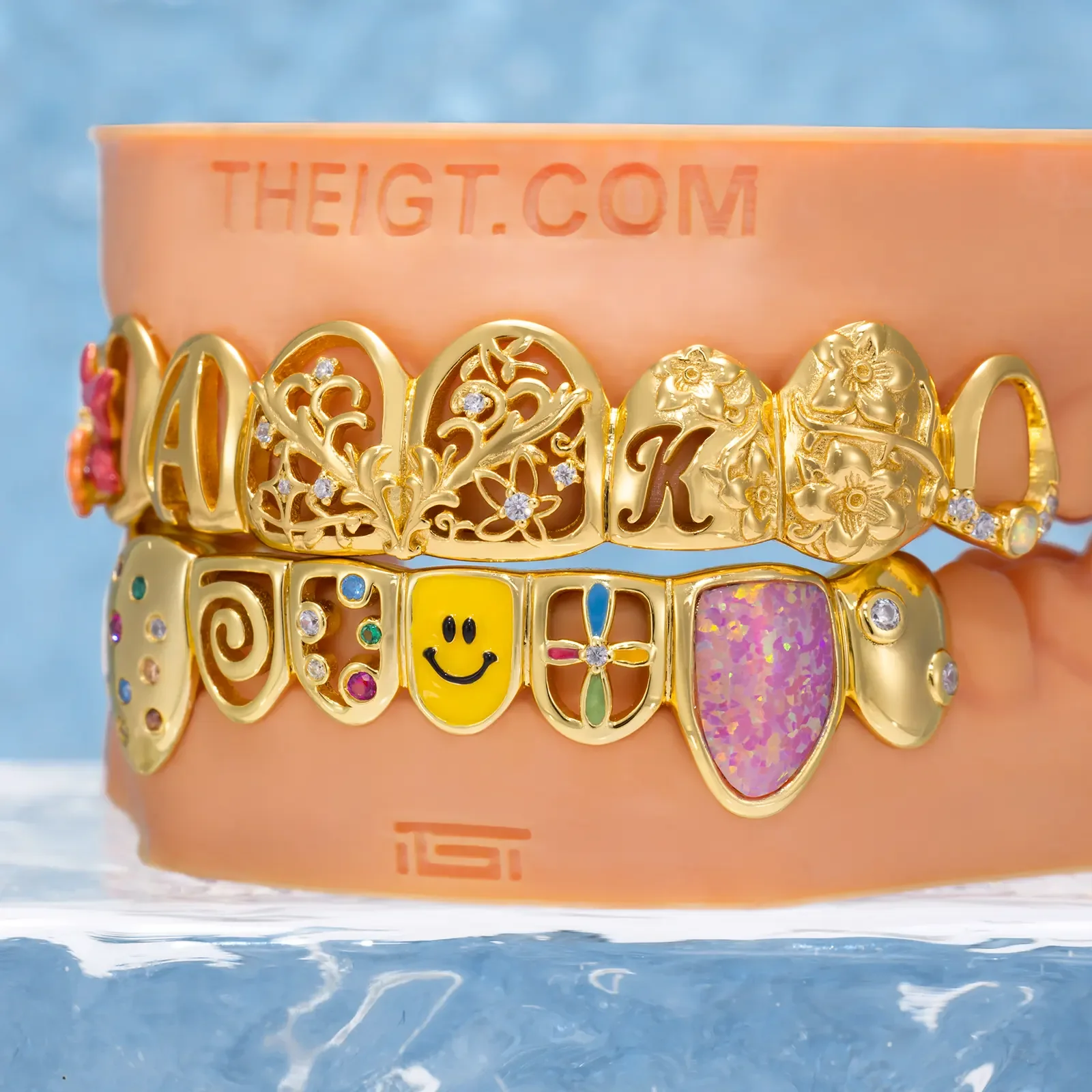 Colorful Enamel Floral Grillz - Image 5