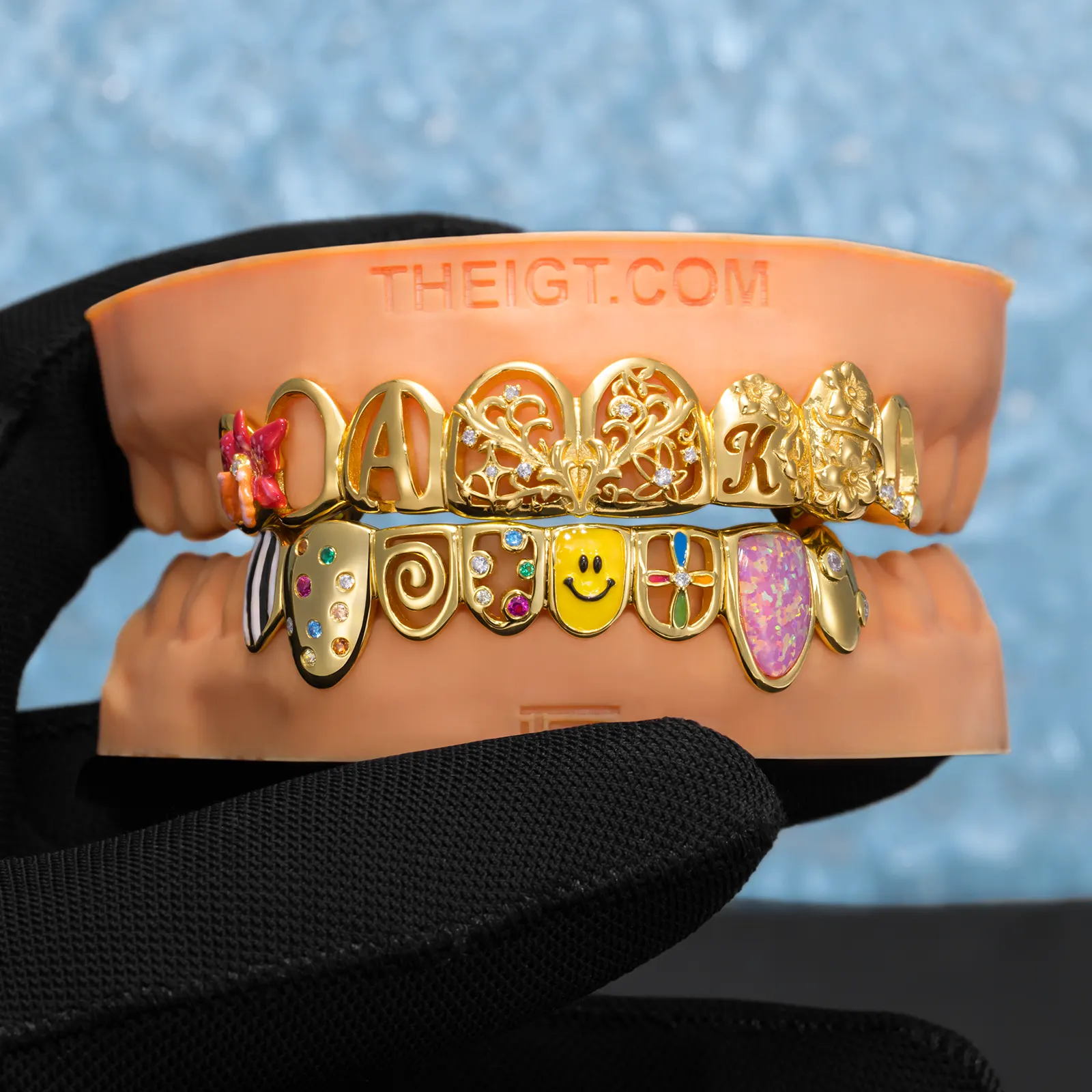 Colorful Enamel Floral Grillz - Image 6