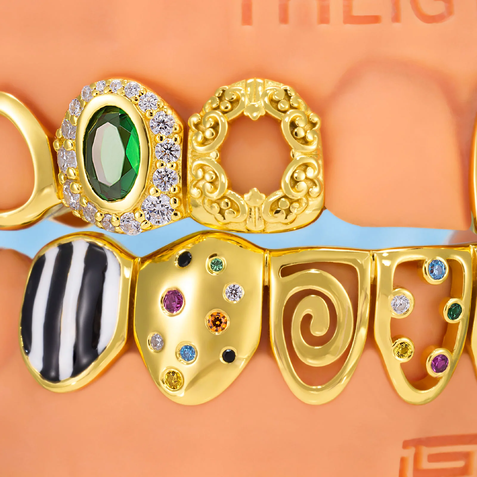 Colorful Opal & Sunflower Grillz - Image 2