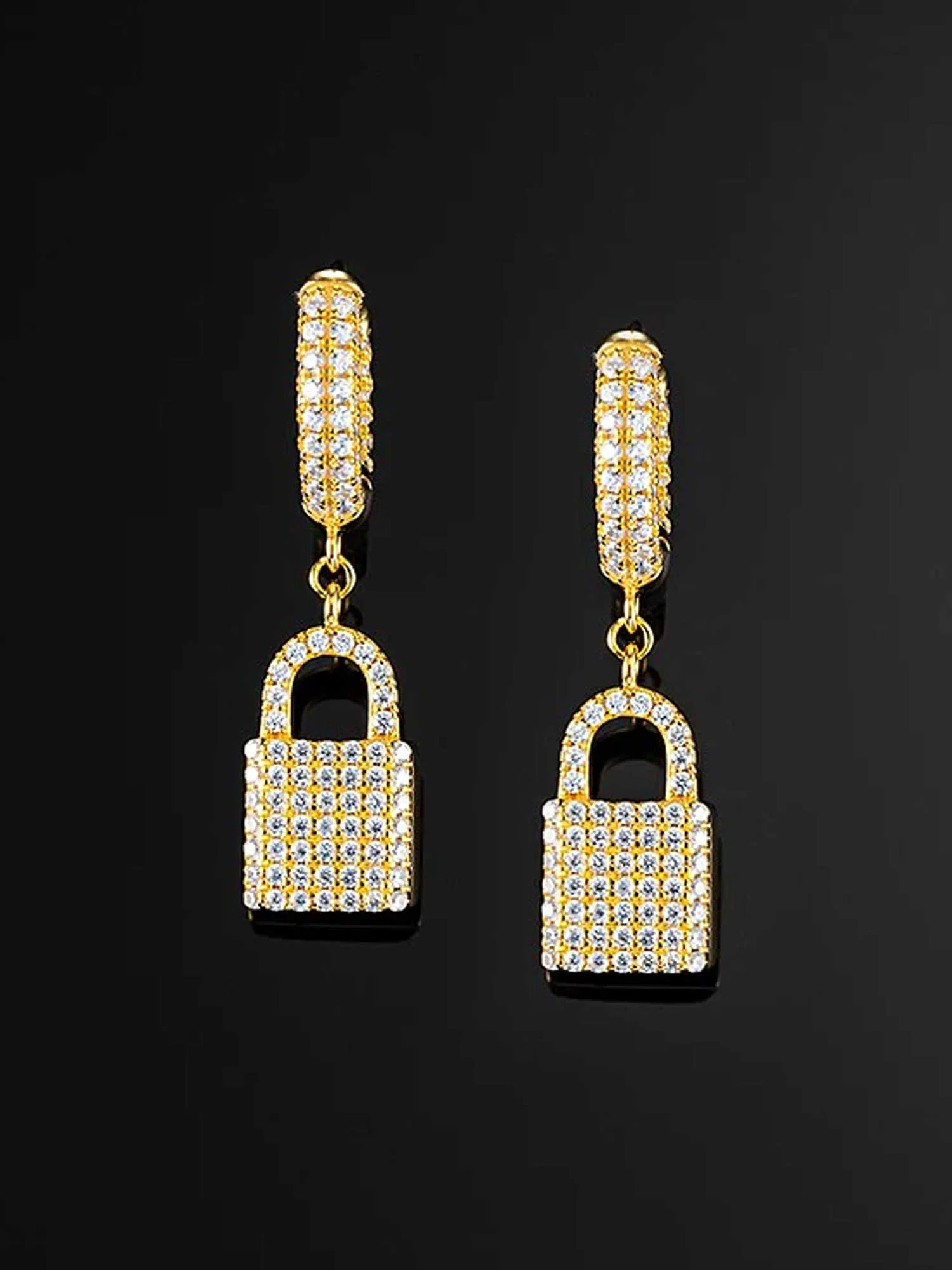 Earrings & Tennis Chain Set in Yellow Gold [2PCS/SET] - Image 4