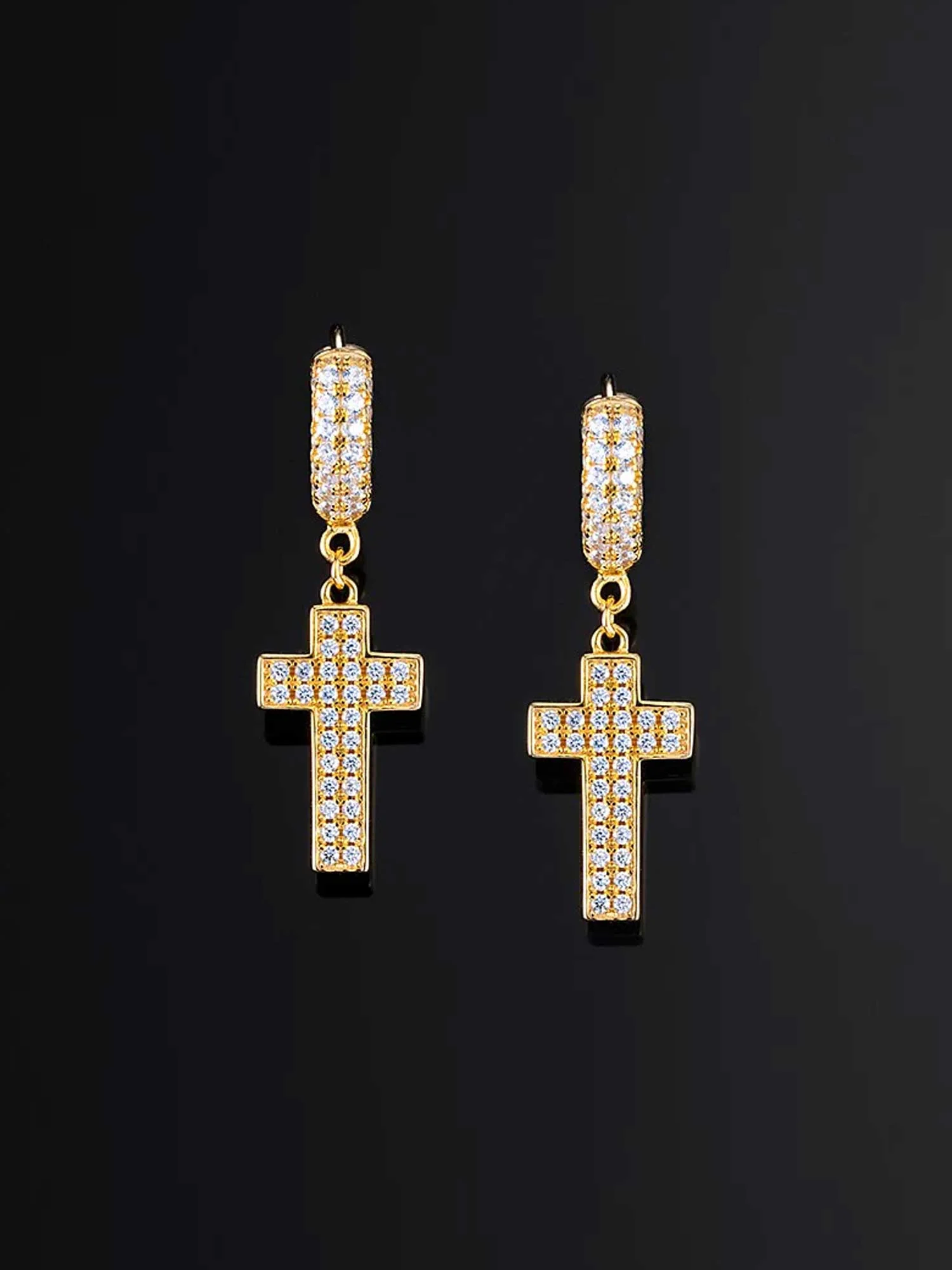 Earrings & Tennis Chain Set in Yellow Gold [2PCS/SET] - Image 5