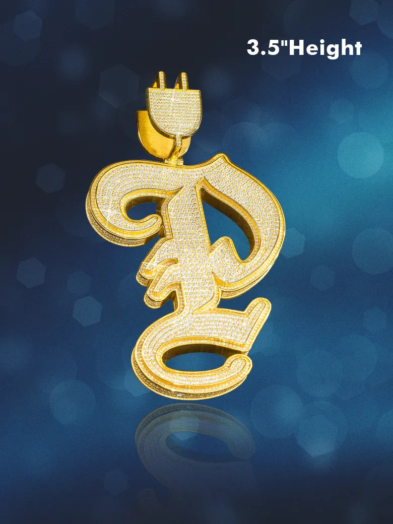 S925 Silver Custom Two-layer Initial letter Pendant - Image 4