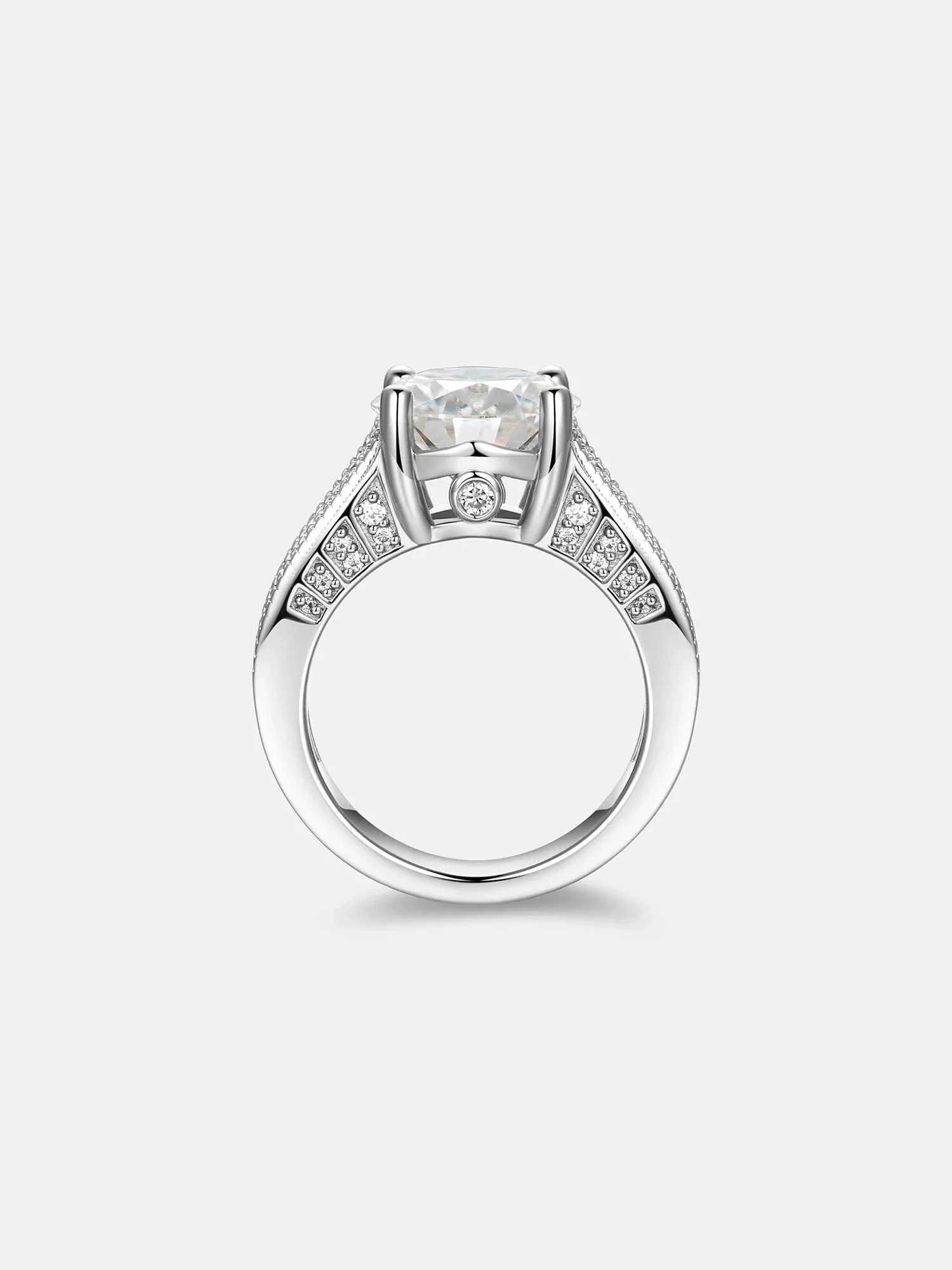 Custom 4CT Main Stone Engagement Ring - Image 2