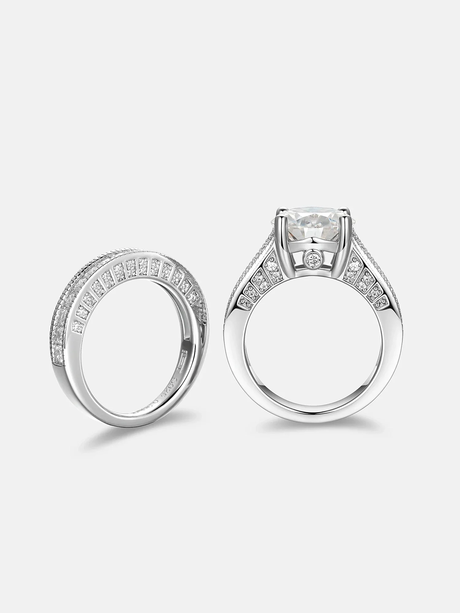Custom 4CT Main Stone Engagement Ring - Image 4