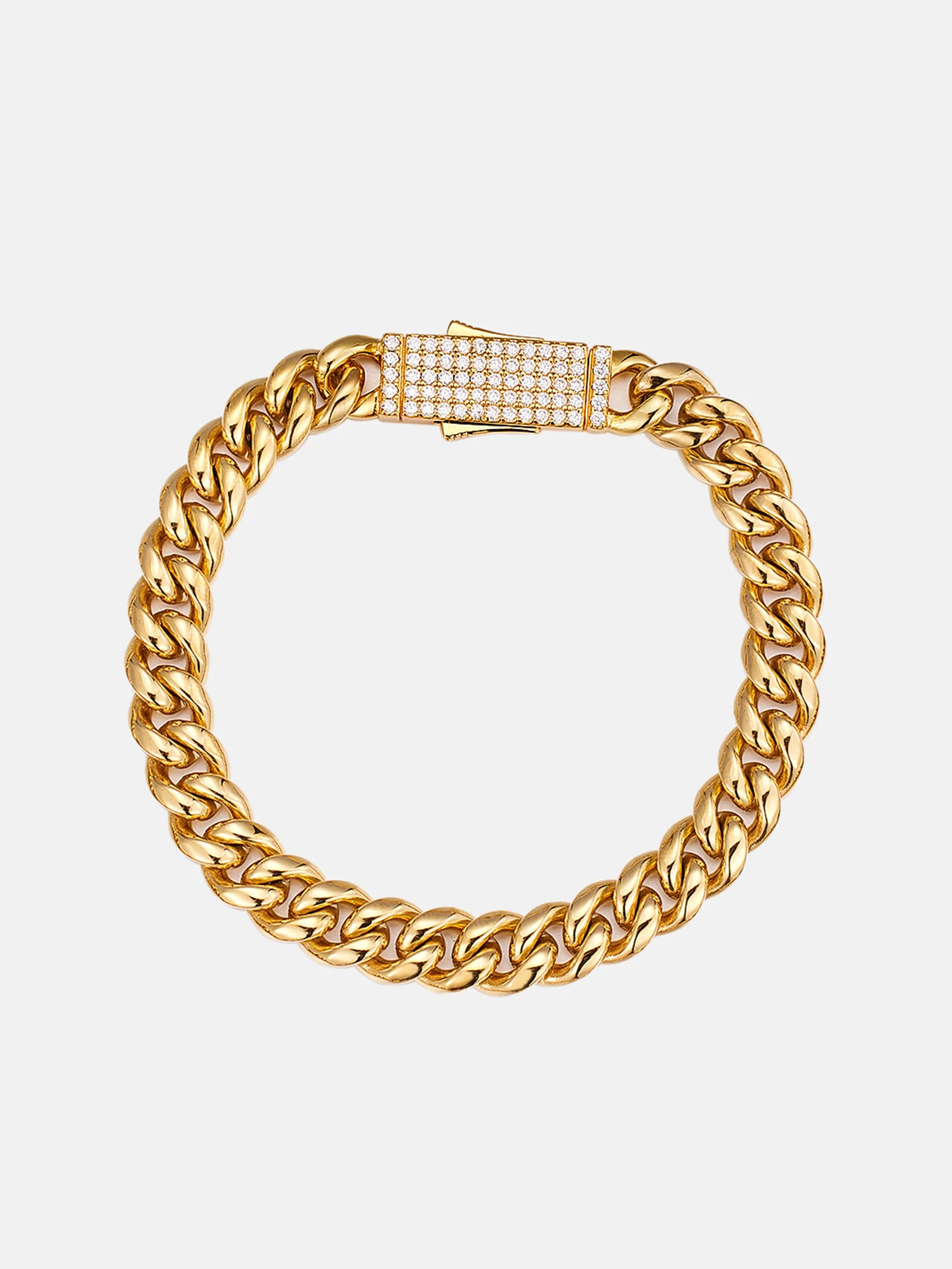 Custom 8mm Miami Cuban Link Chain Or Bracelet With Moissanite Clasp - Image 2