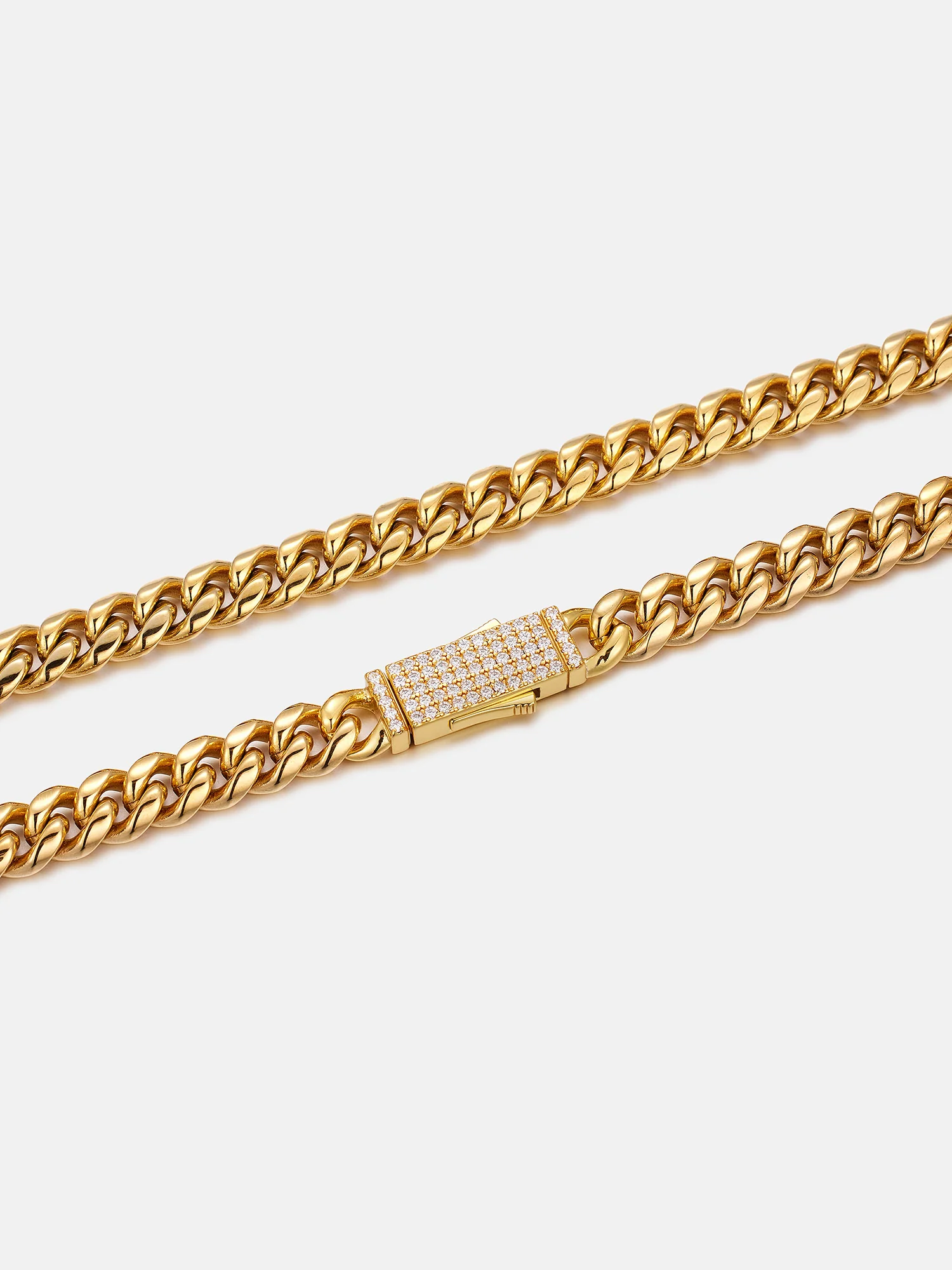 Custom 8mm Miami Cuban Link Chain Or Bracelet With Moissanite Clasp - Image 5