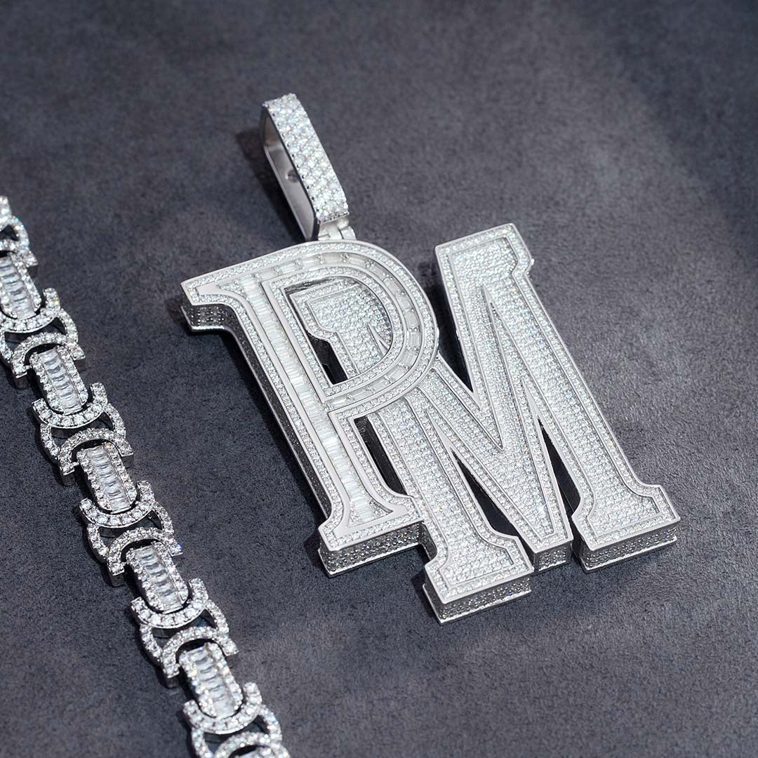 Deposit - Custom Baguettes Letter Pendant - Image 2