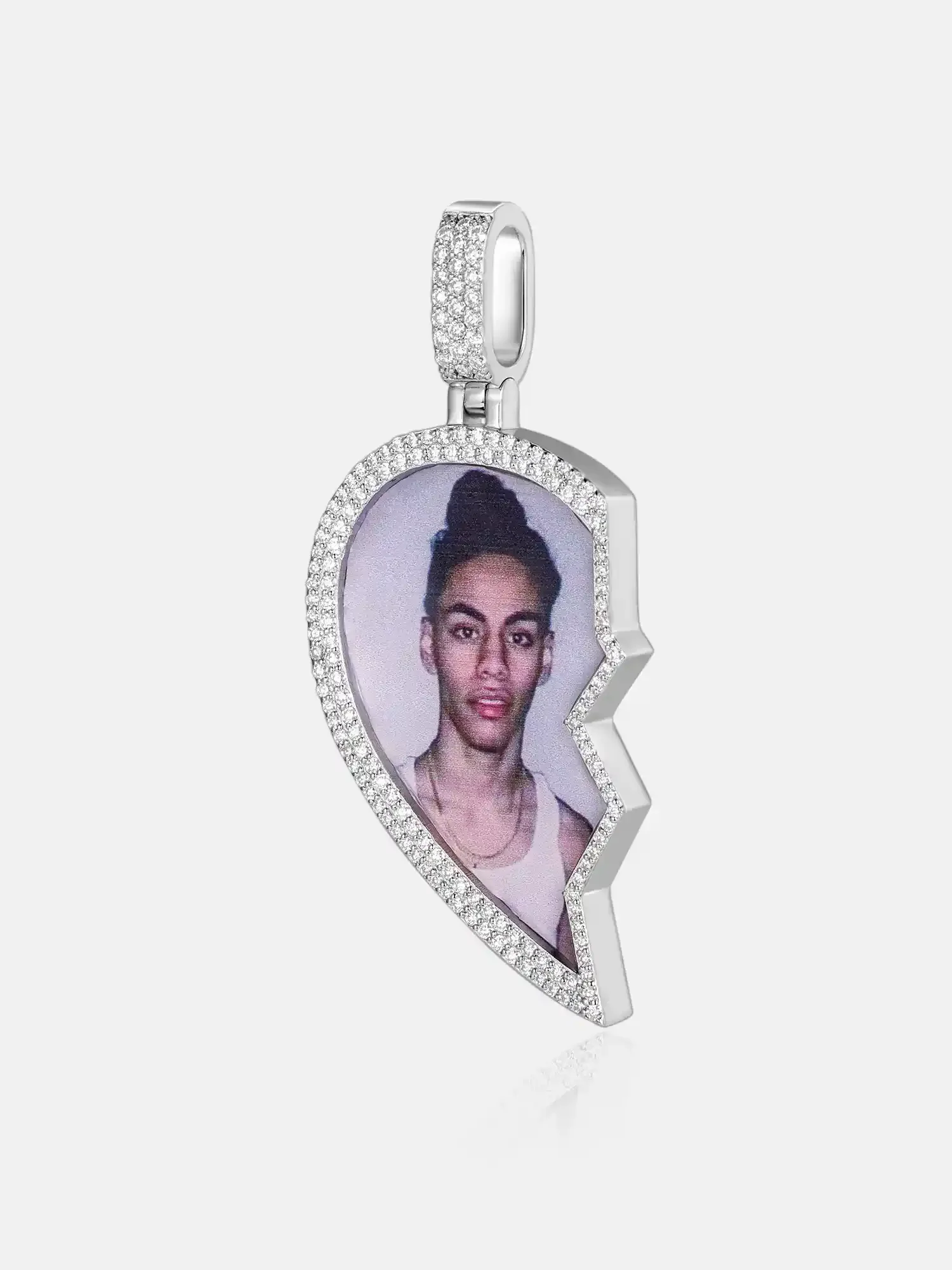 Custom Broke Heart Photo Pendant - Image 3