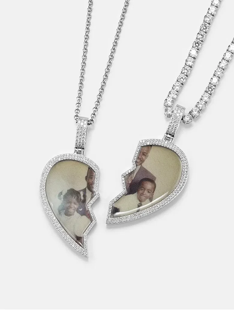 Custom Broke Heart Photo Pendant - Image 4