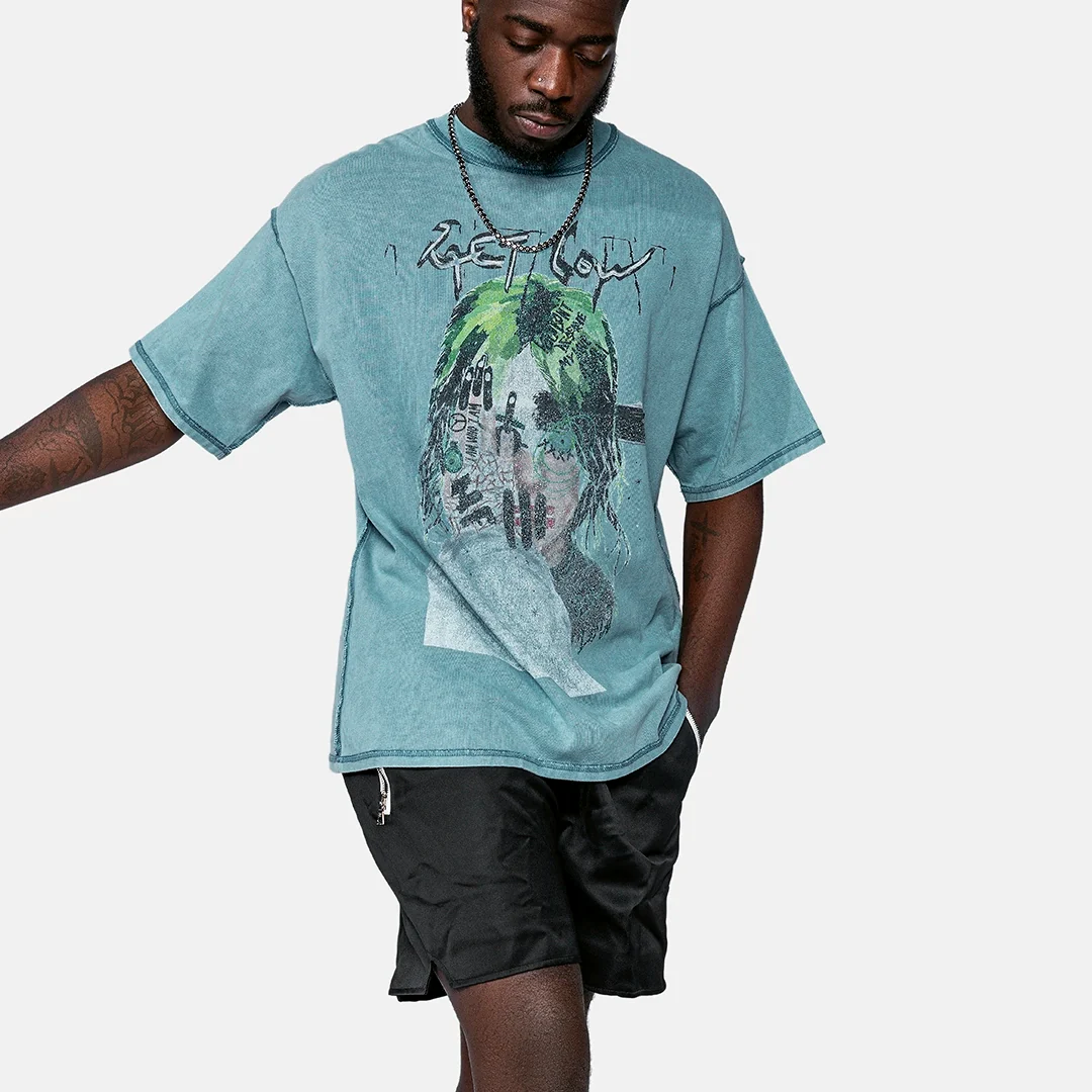 Custom Denim Graphic Tee - Image 3