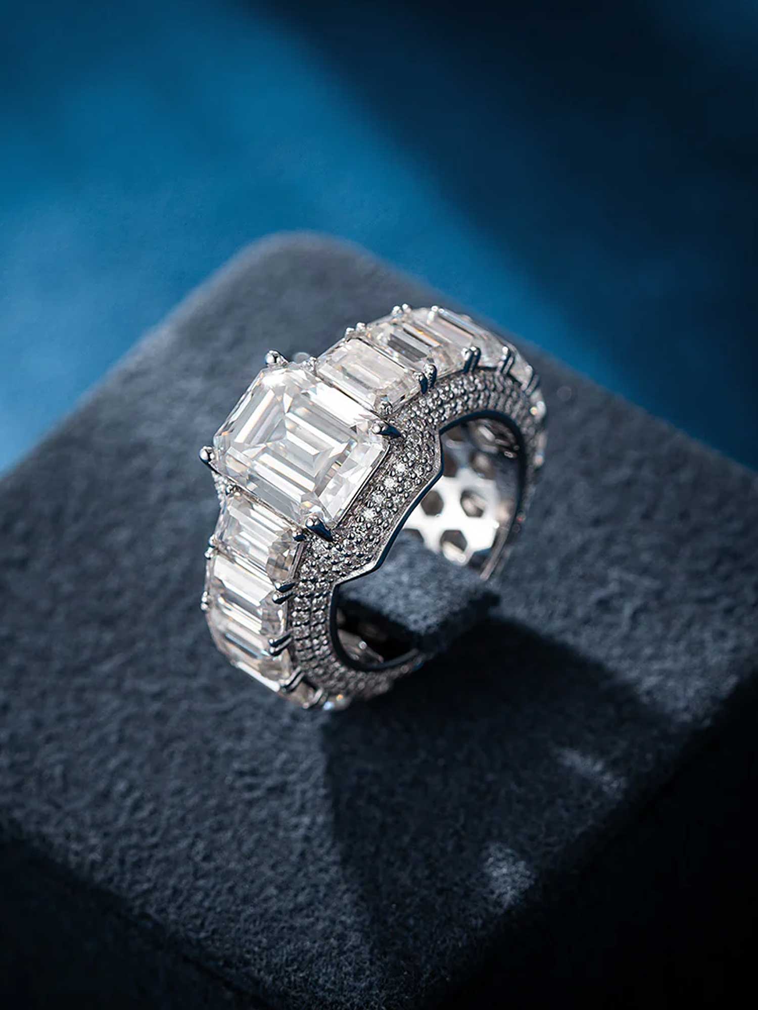 Custom Emerald Engagement Ring - Image 2