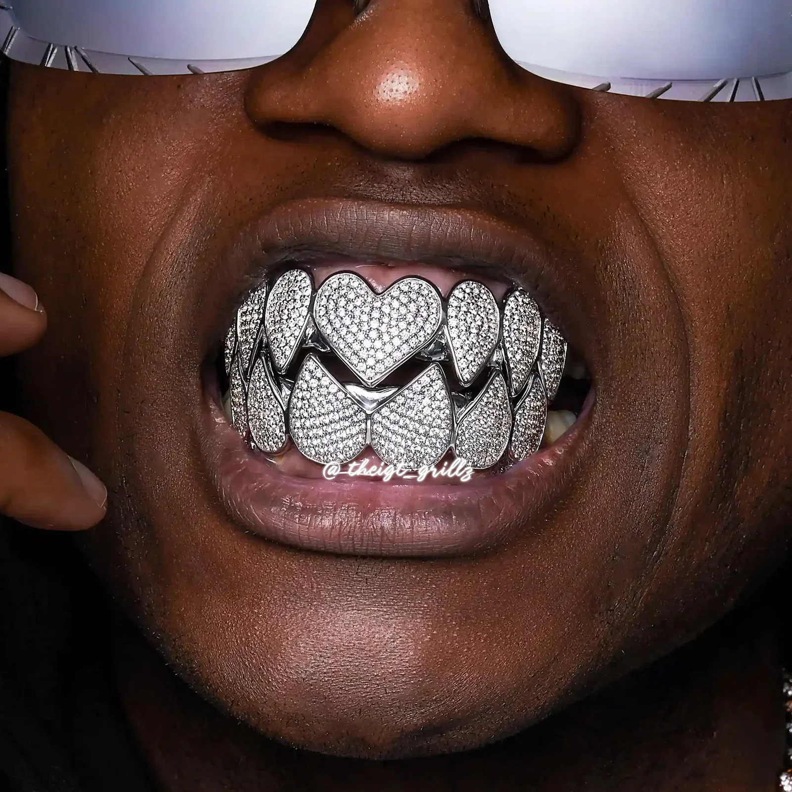 Custom Fully Iced Heart Grillz - Image 5