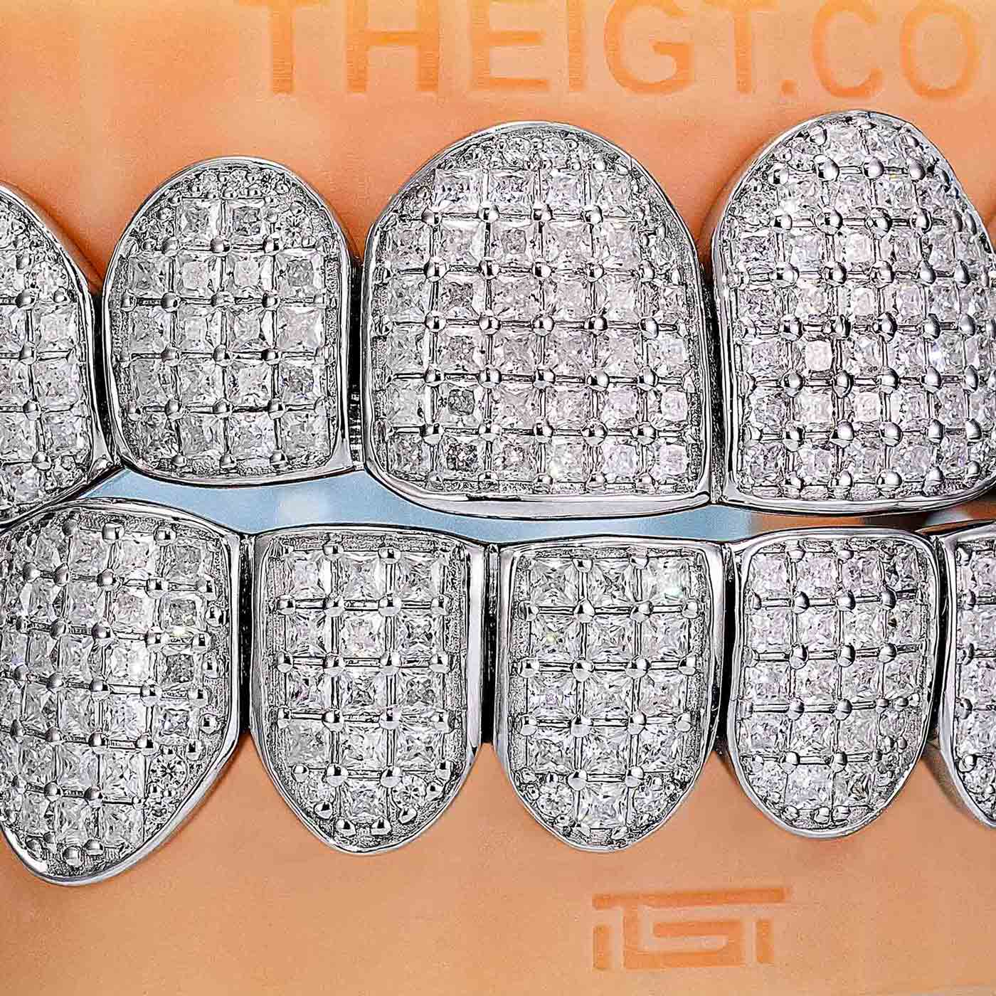 Custom Fully Iced Princess Cut Grillz - Image 3