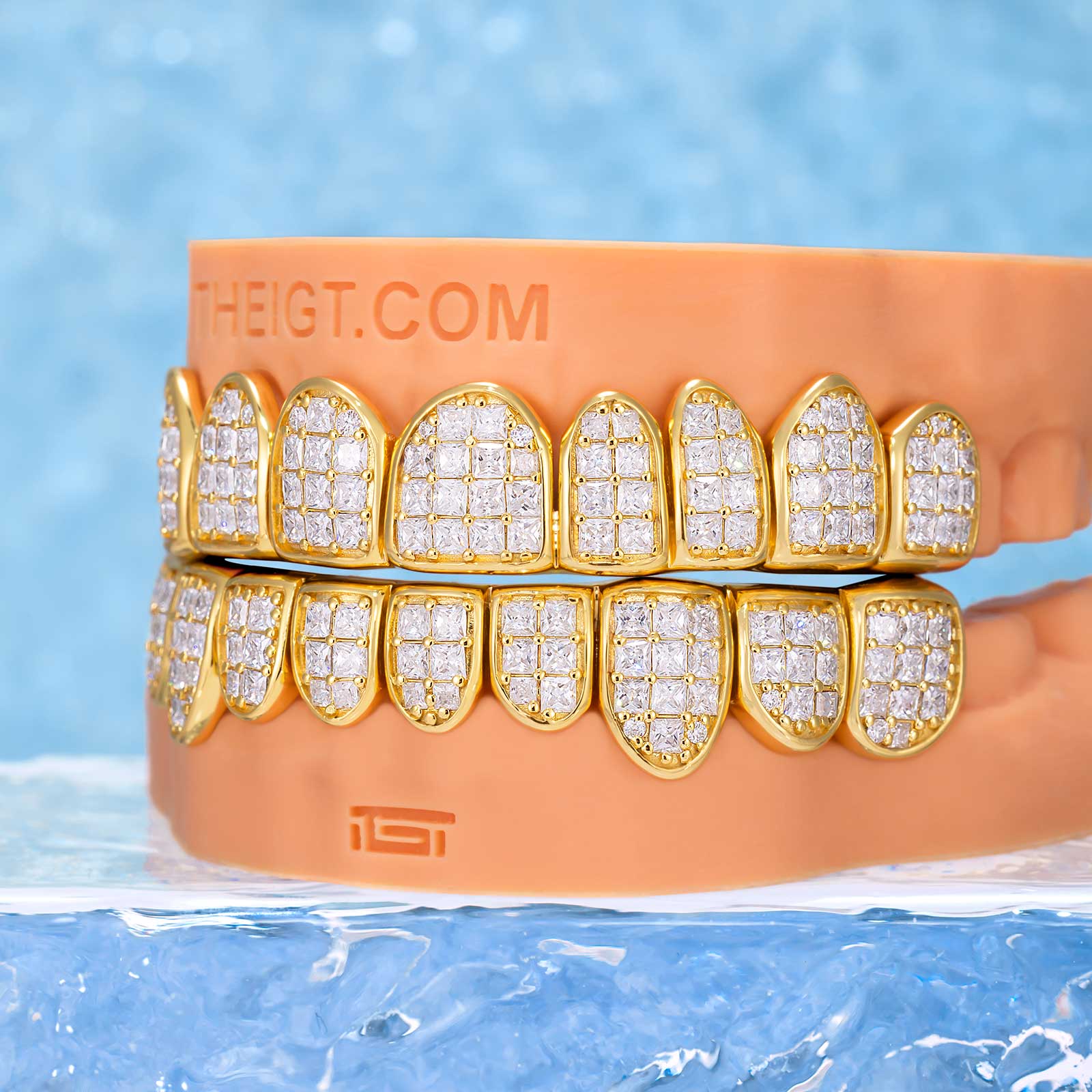 Custom Fully Iced Princess Cut Grillz - Image 5