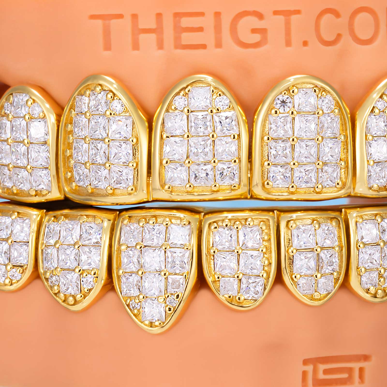 Custom Fully Iced Princess Cut Grillz - Image 6