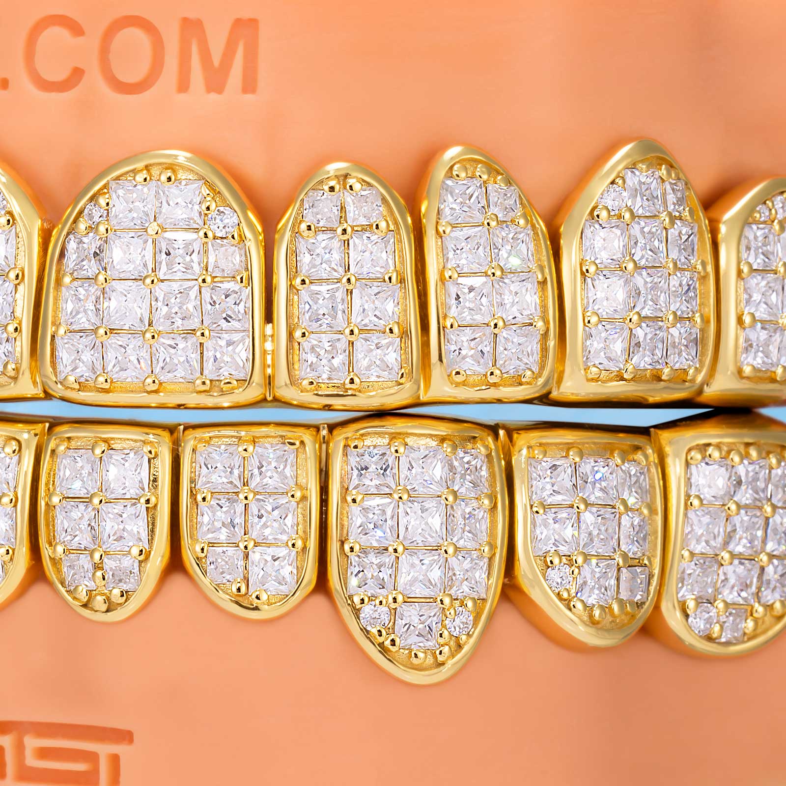 Custom Fully Iced Princess Cut Grillz - Image 7