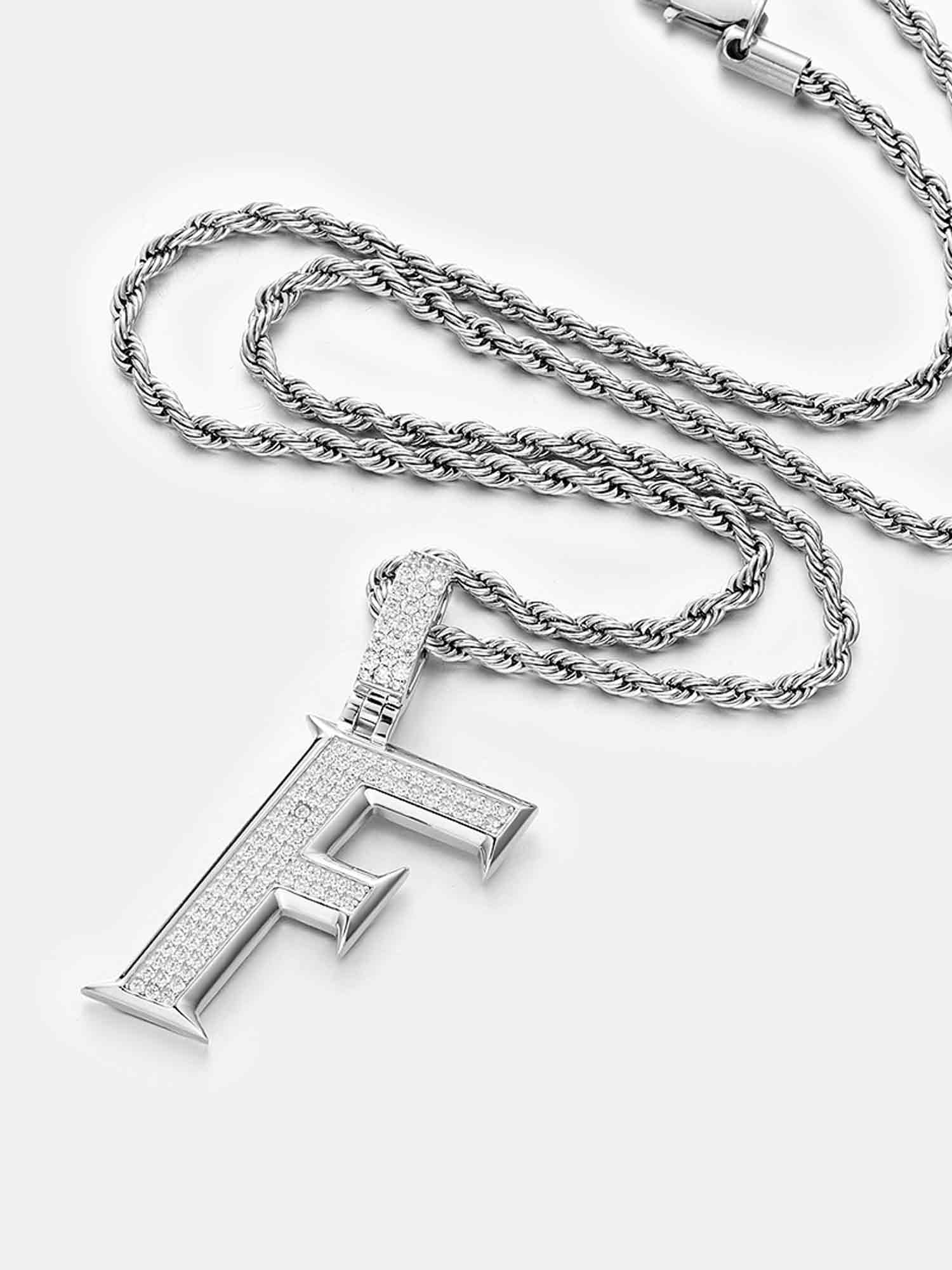 Custom Made F Moissanite Pendant - Image 3