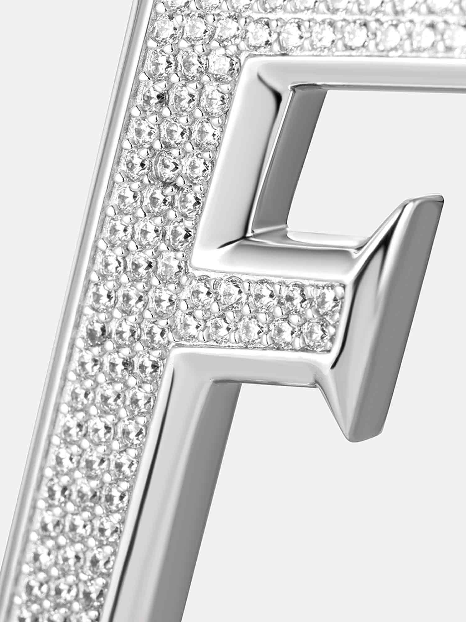 Custom Made F Moissanite Pendant - Image 4