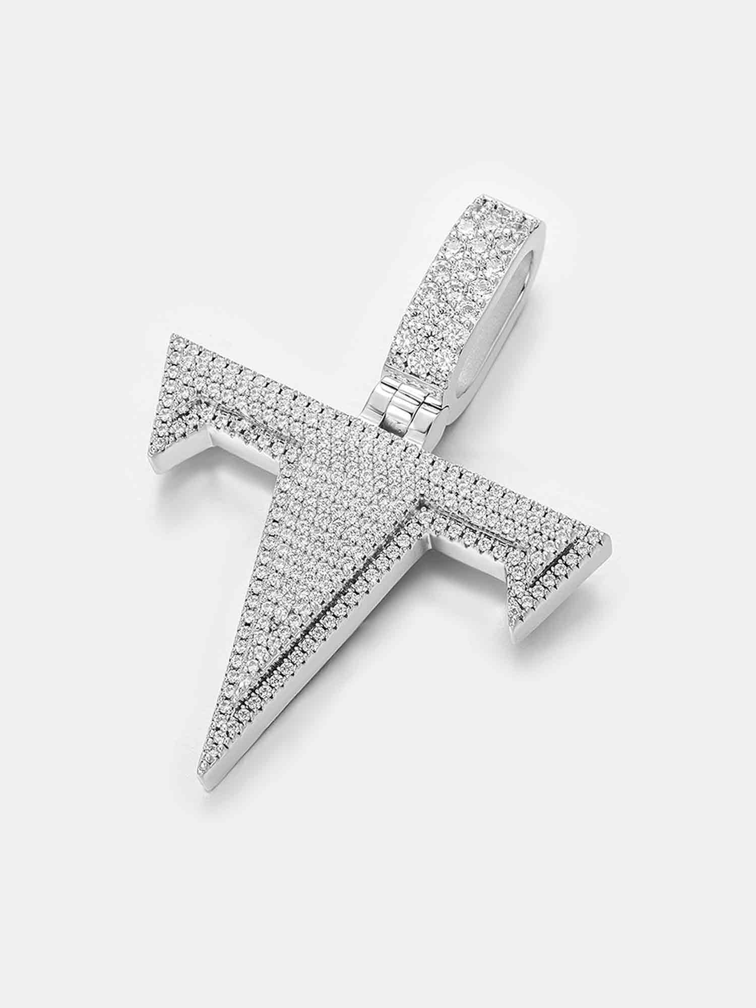 Custom Made T Moissanite Pendant - Image 3