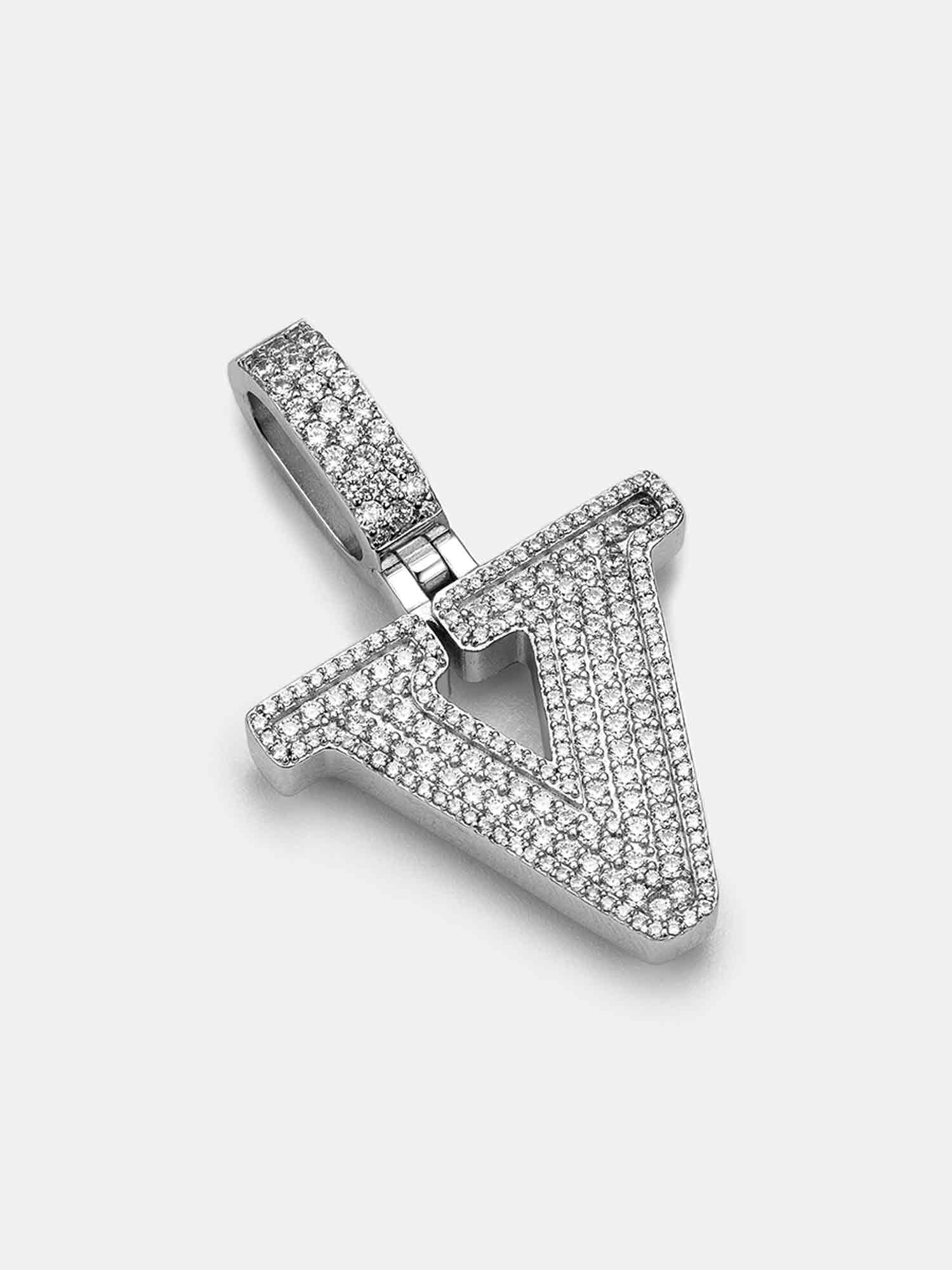 Custom Made V Moissanite Pendant - Image 2