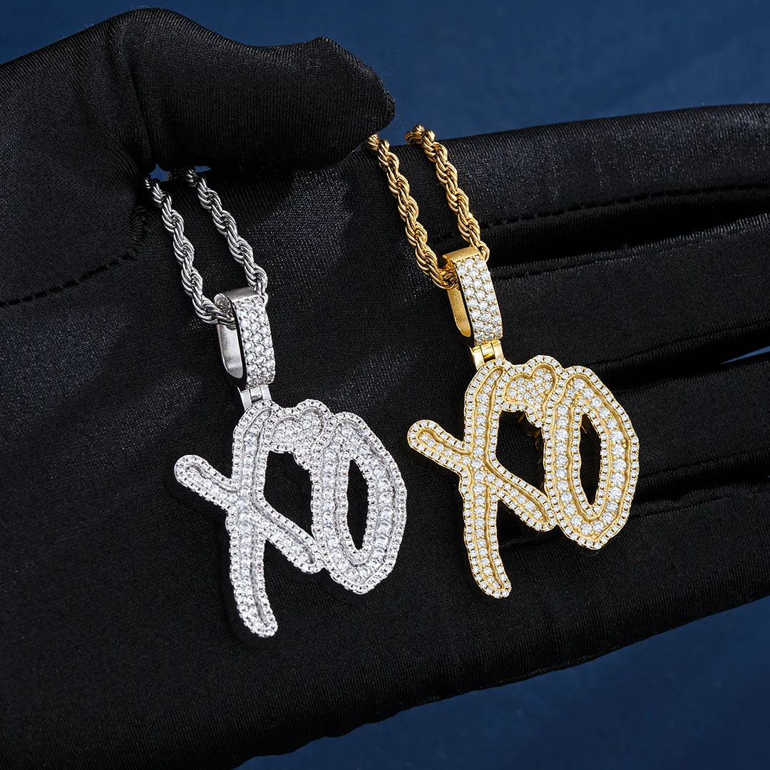 Custom Made XO Moissanite Pendant - Image 5