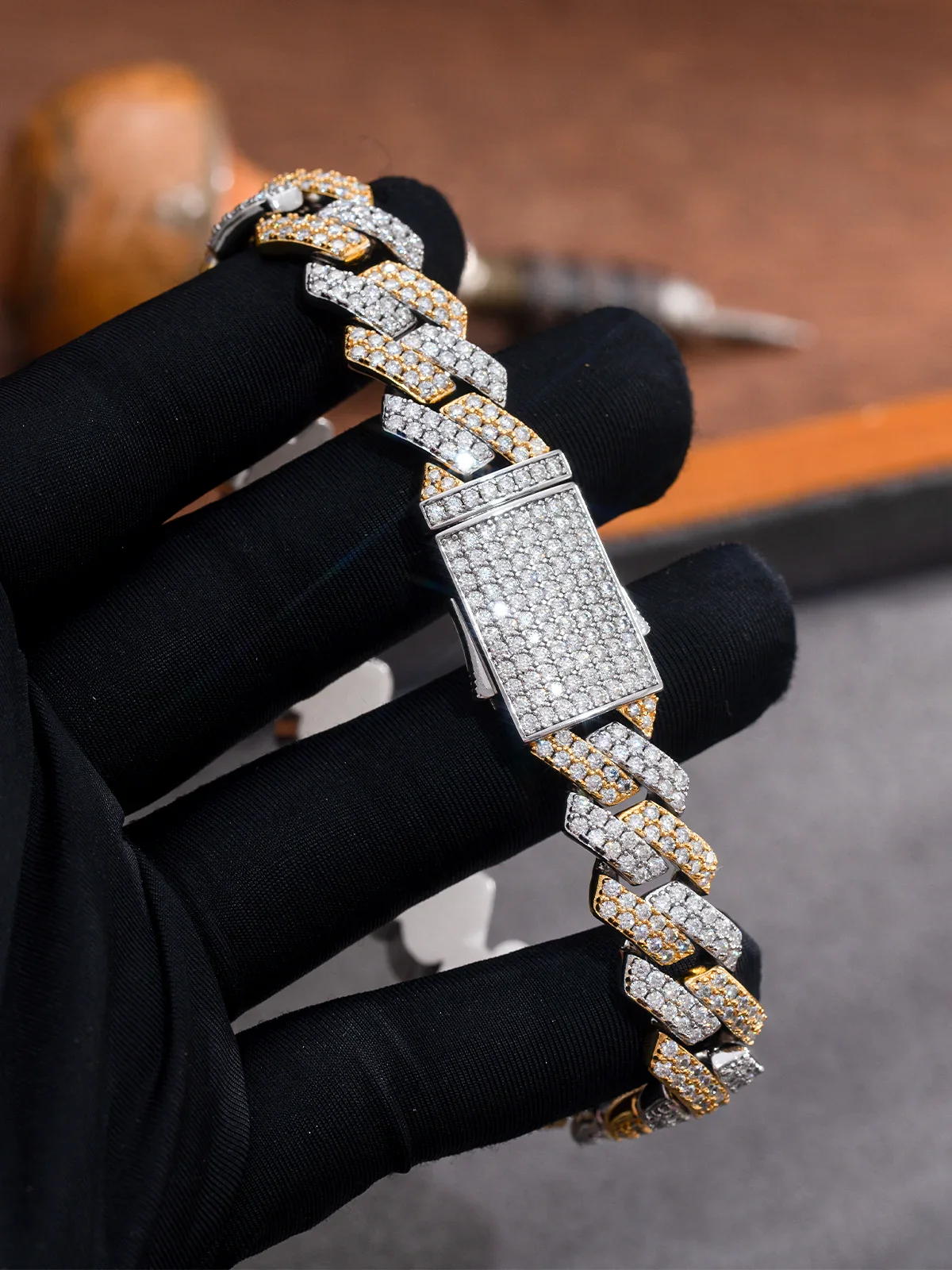 Custom Letters Prong Cuban Bracelet - Image 4