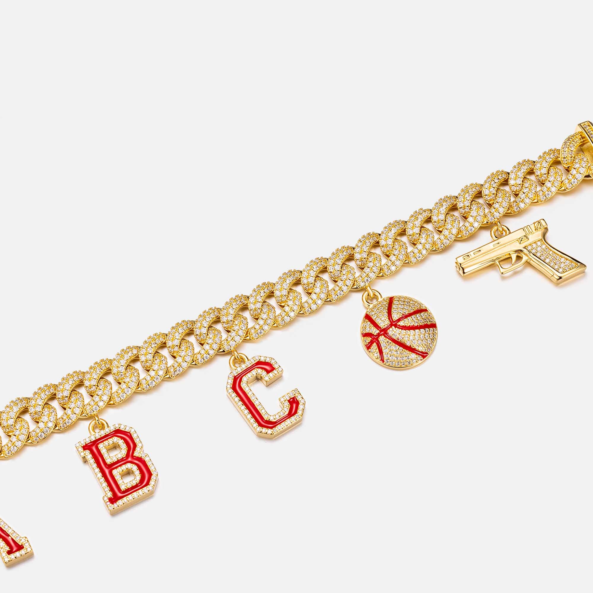 Custom Moissanite Enamel Cuban Bracelet - Image 3