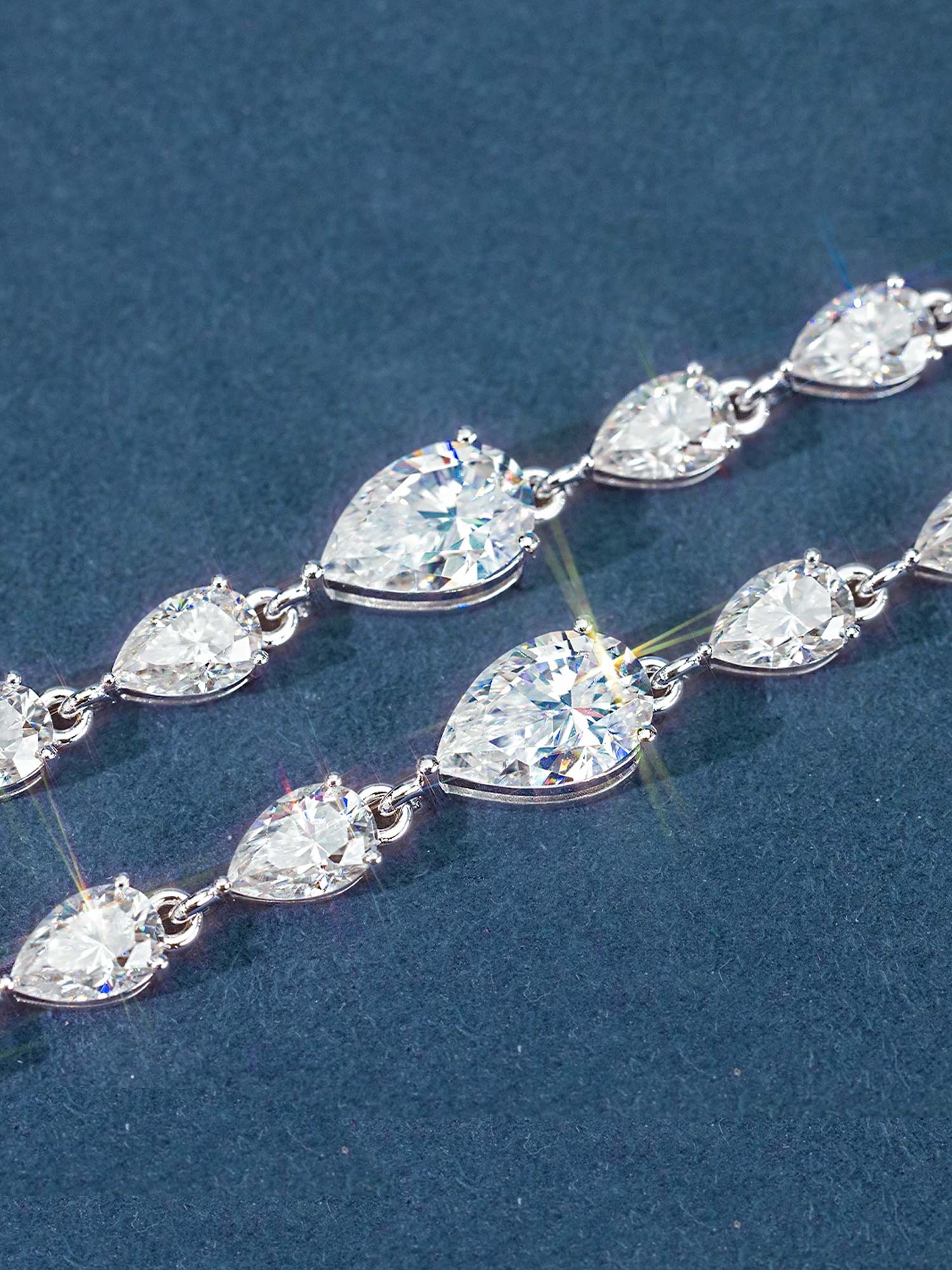 Custom Pear Cut Drop Necklace - Image 3