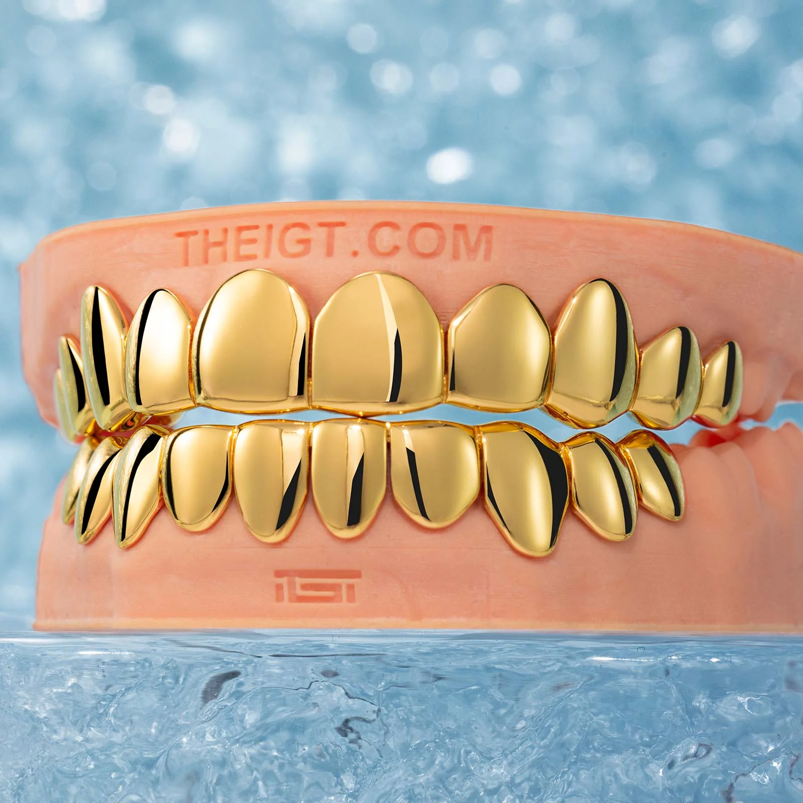 Custom Polished Yellow Gold Grillz