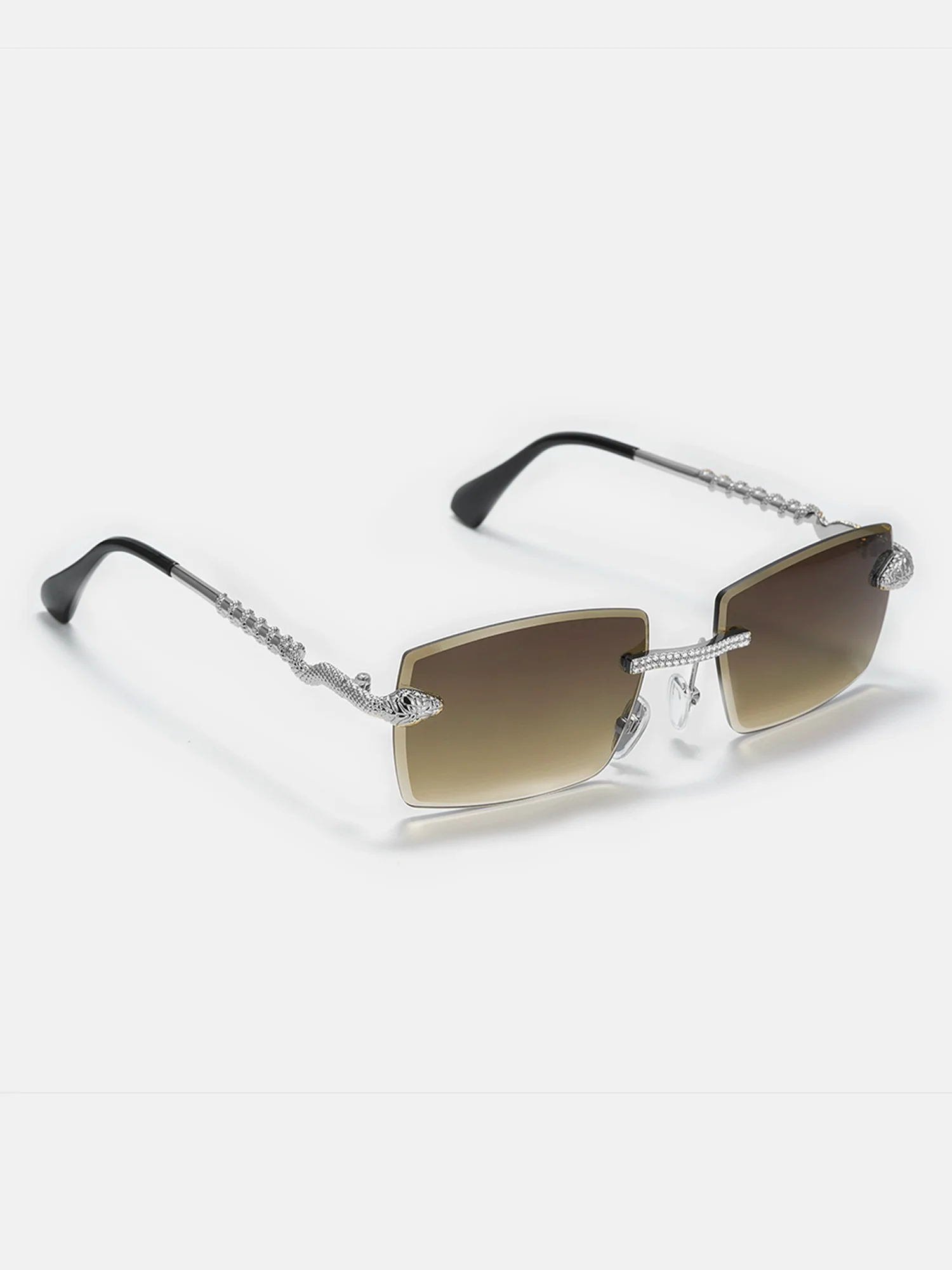 Custom Snake Moissanite Sunglasses In White Gold - Image 4