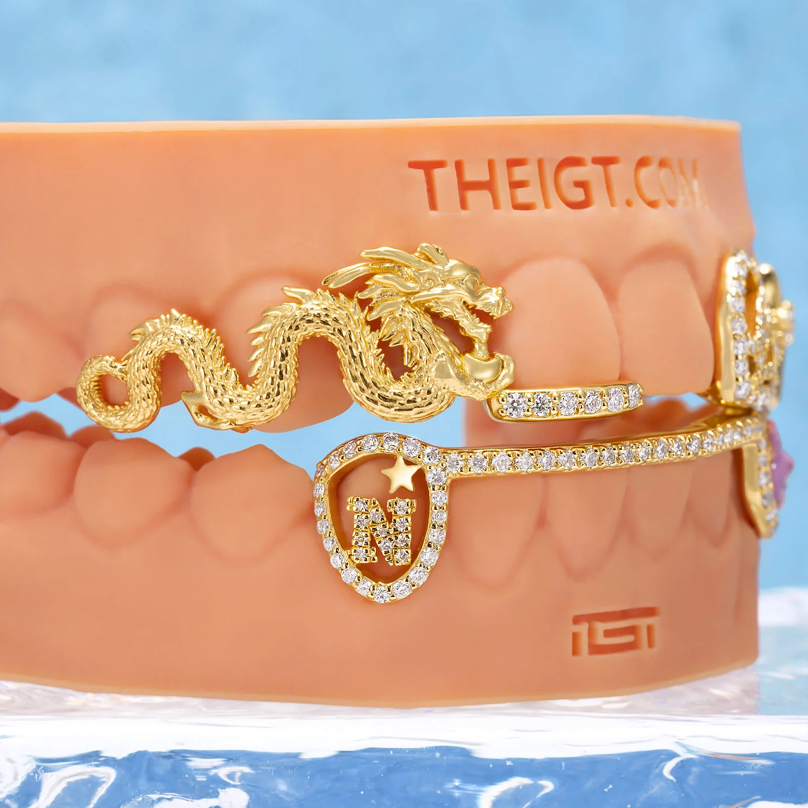 Dark Royal Dragon Letter Grillz - Image 4