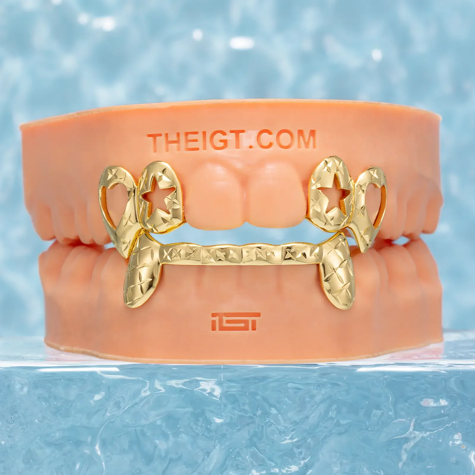 Diamond Cut Grillz W Heart & Star On Top