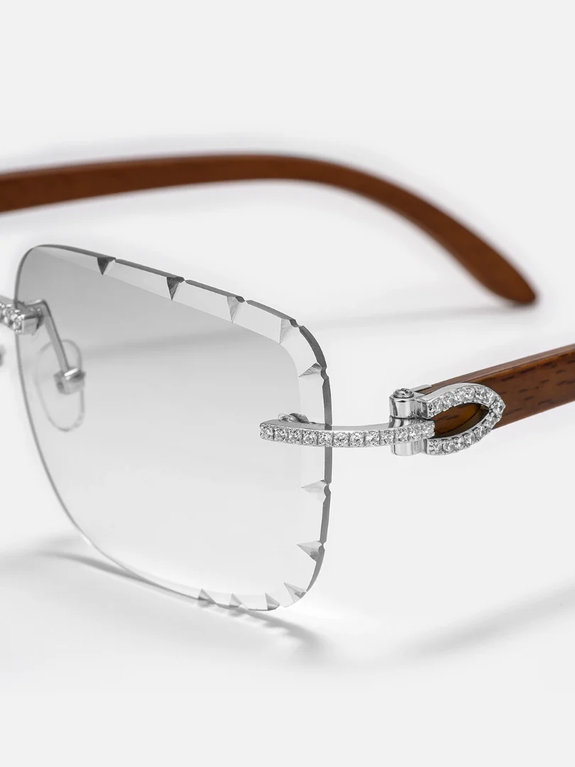 Diamond Cut Moissanite Sunglasses In White Gold - Image 2