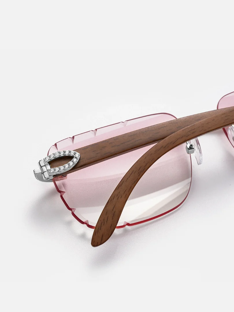 Diamond Cut Moissanite Sunglasses In White Gold - Image 4