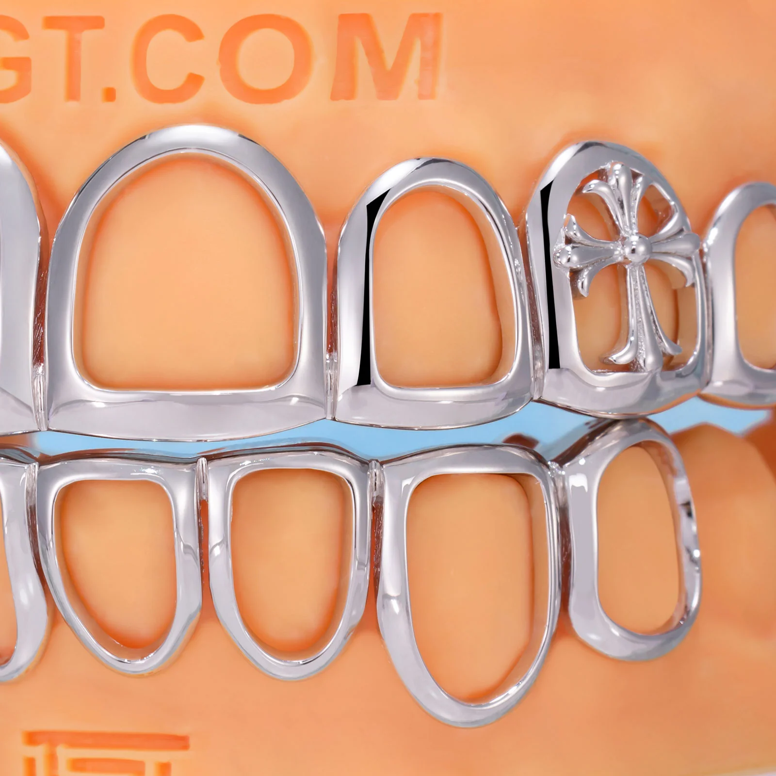 Double Cross Open Face Grillz - Image 2