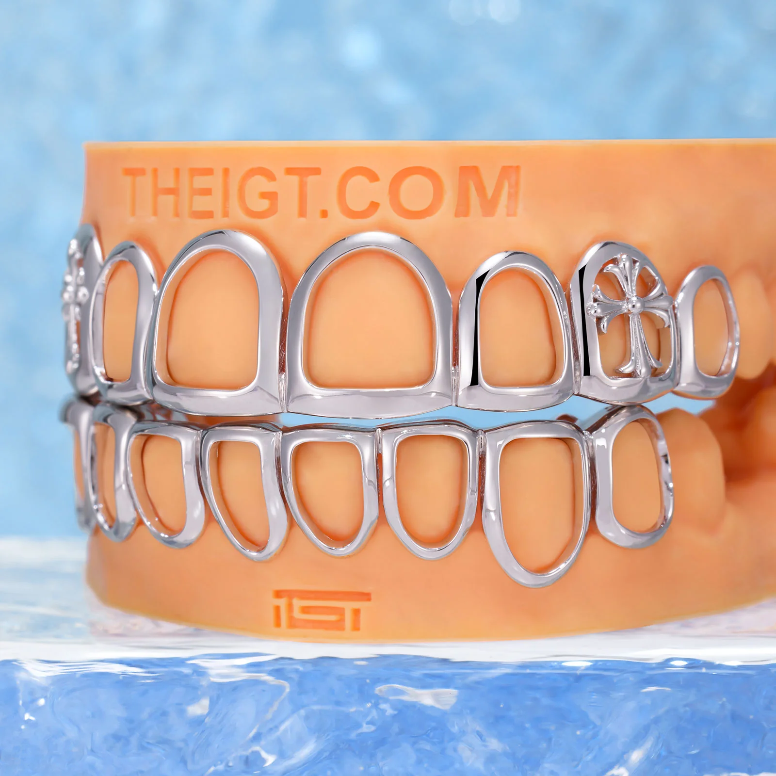 Double Cross Open Face Grillz - Image 3
