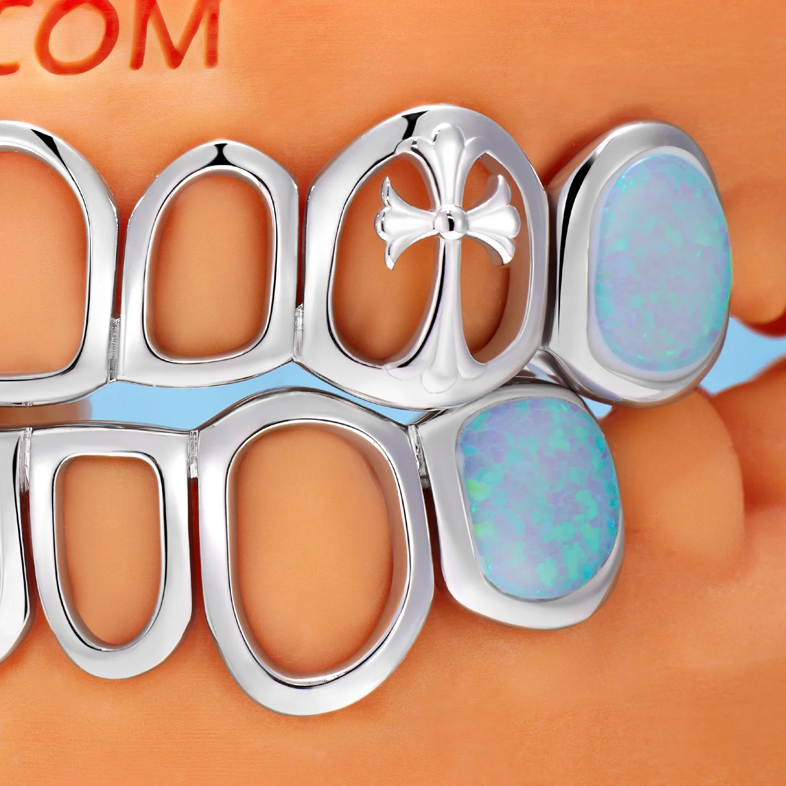 Double Cross Open Face Grillz - Image 5