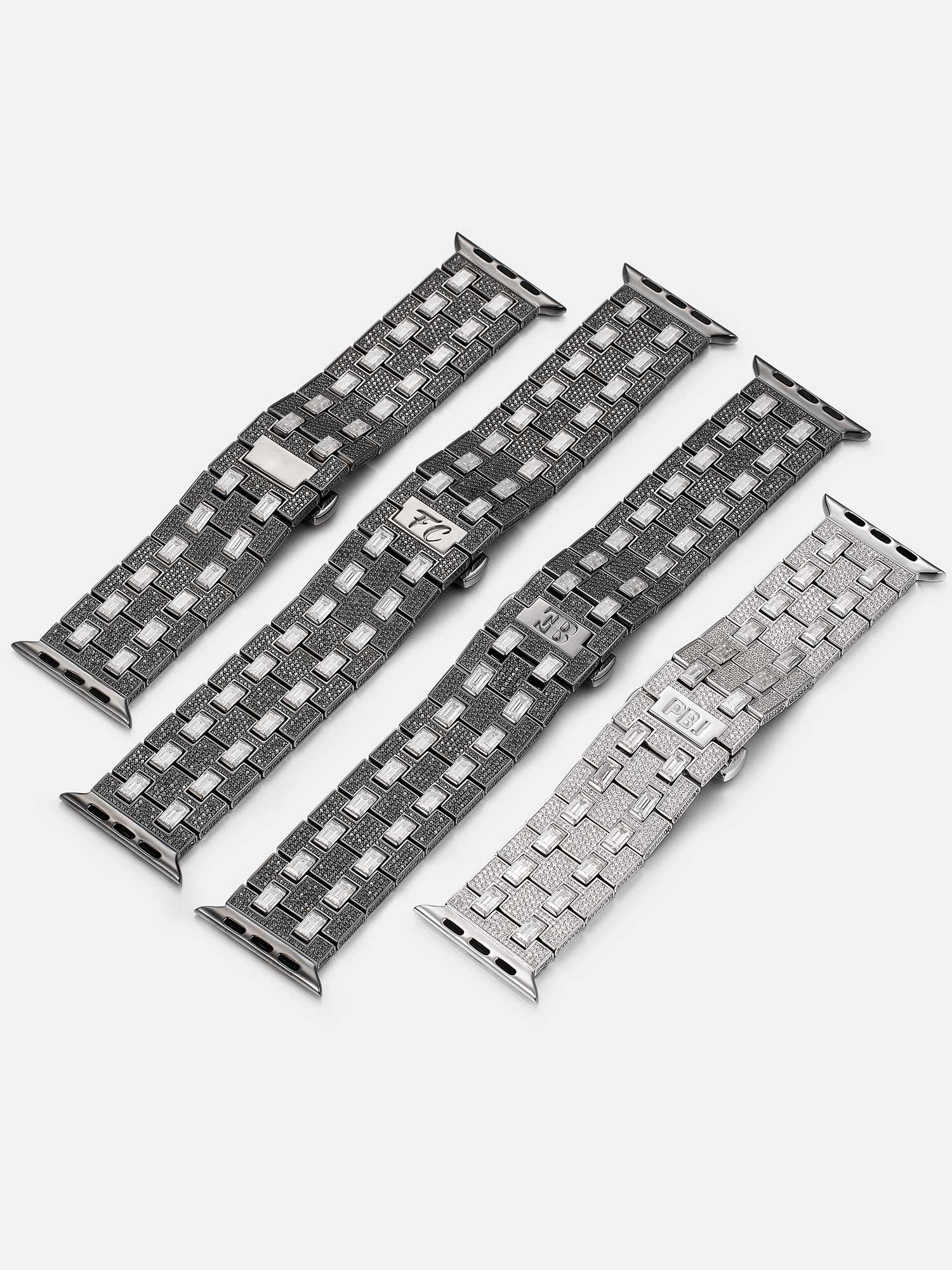 Emerald & Round Cut Moissanite Band For 46mm/ 49mm Apple Watch